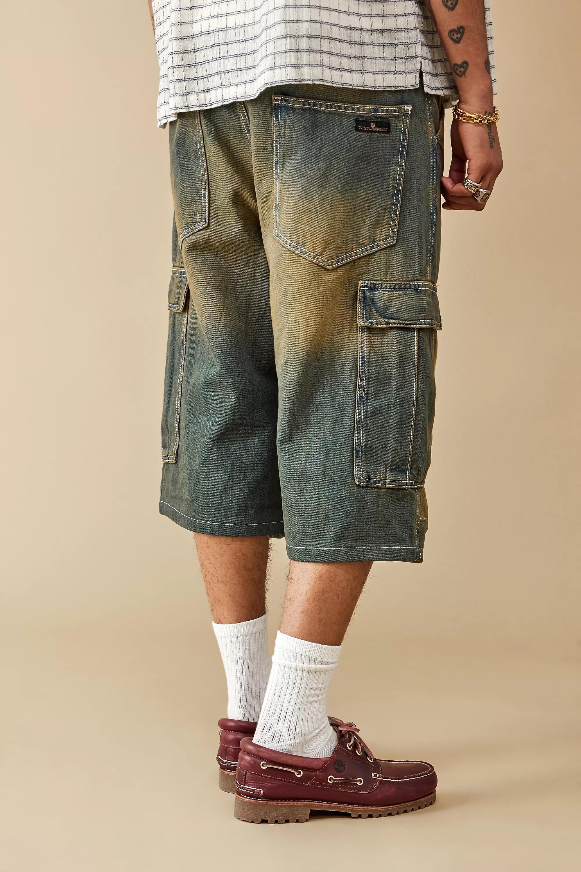 Blue Bdg Washed Cargo Shorts, , large image number 2