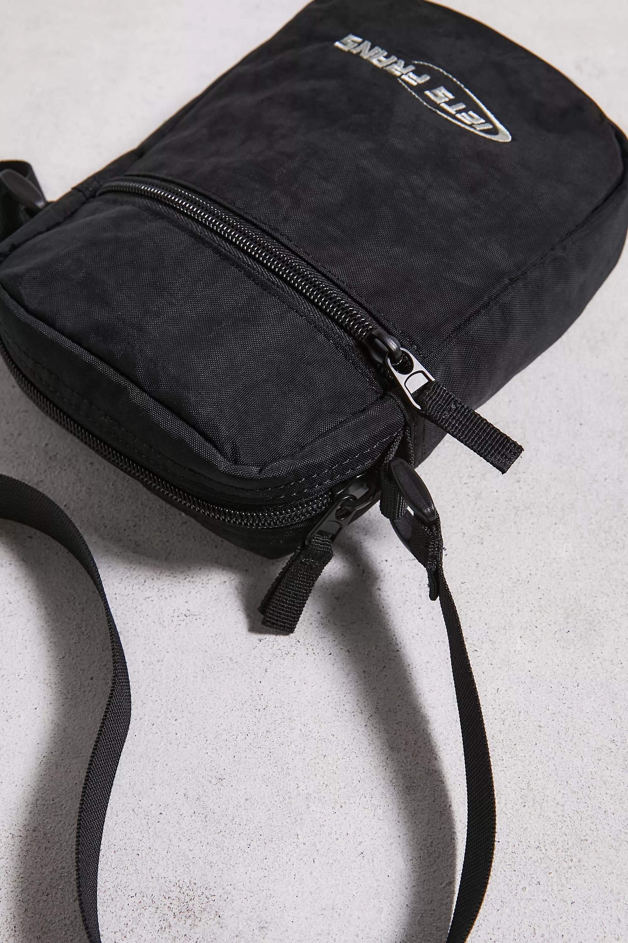 Black Iets Frans... Nylon Crossbody Zip-Up Bag, BLK, large image number 4