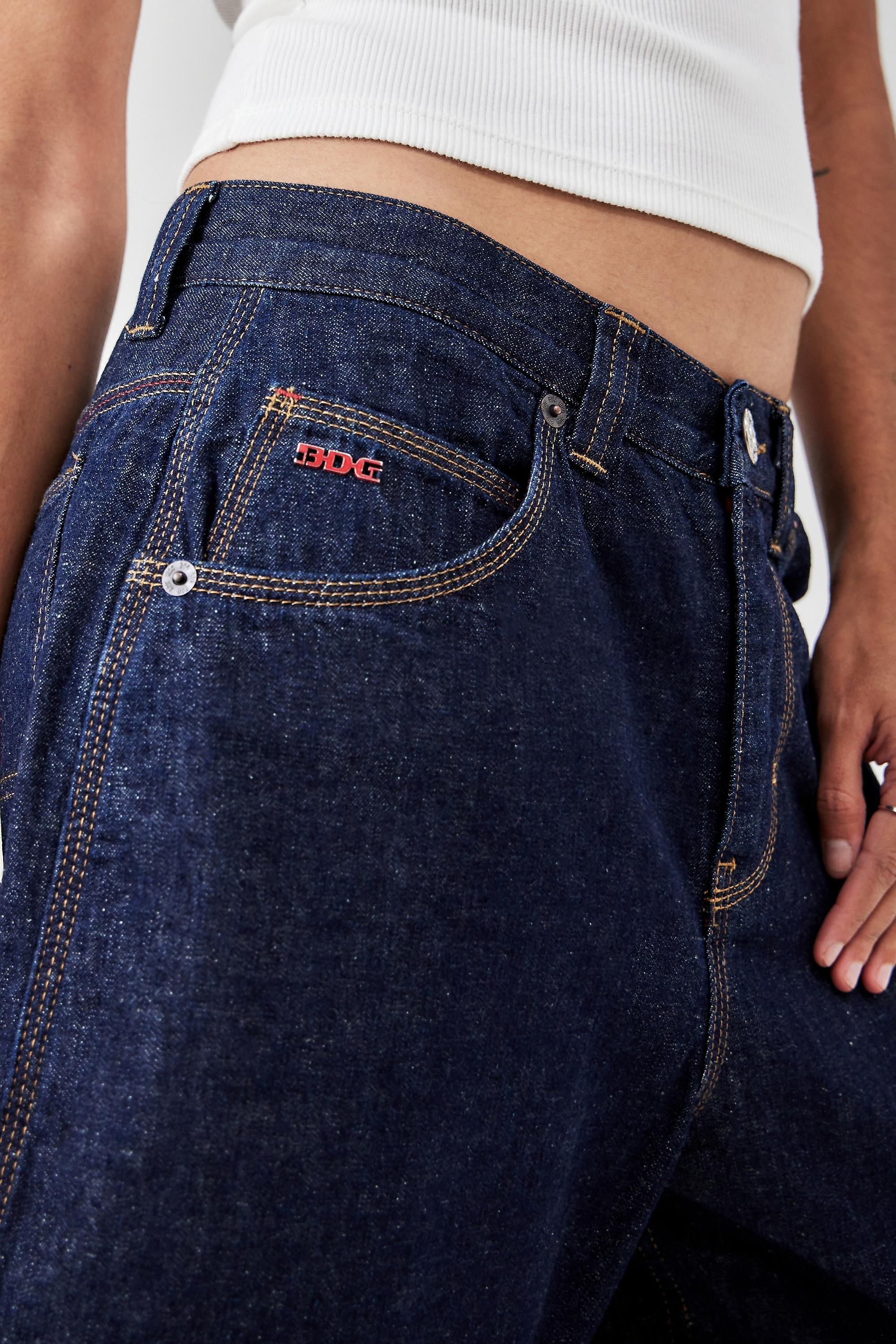 Navy Pocketed Longline Denim Jorts, , large image number 2
