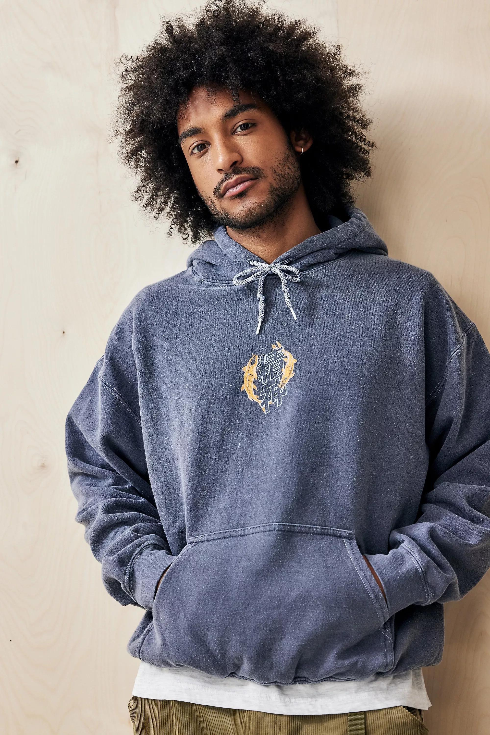 Blue Uo Koi Fish Hoodie, , large image number 1