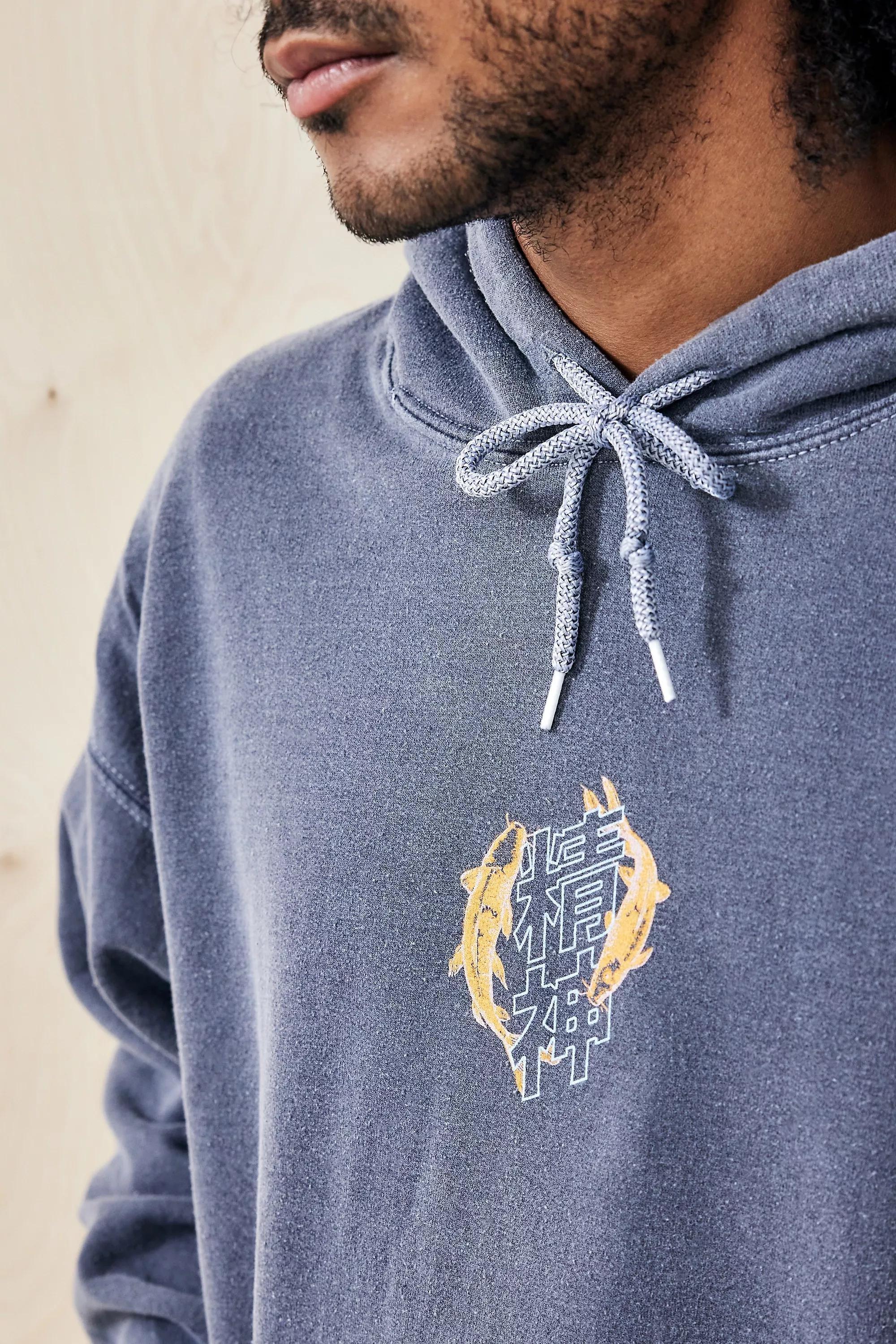 Blue Uo Koi Fish Hoodie, , large image number 3