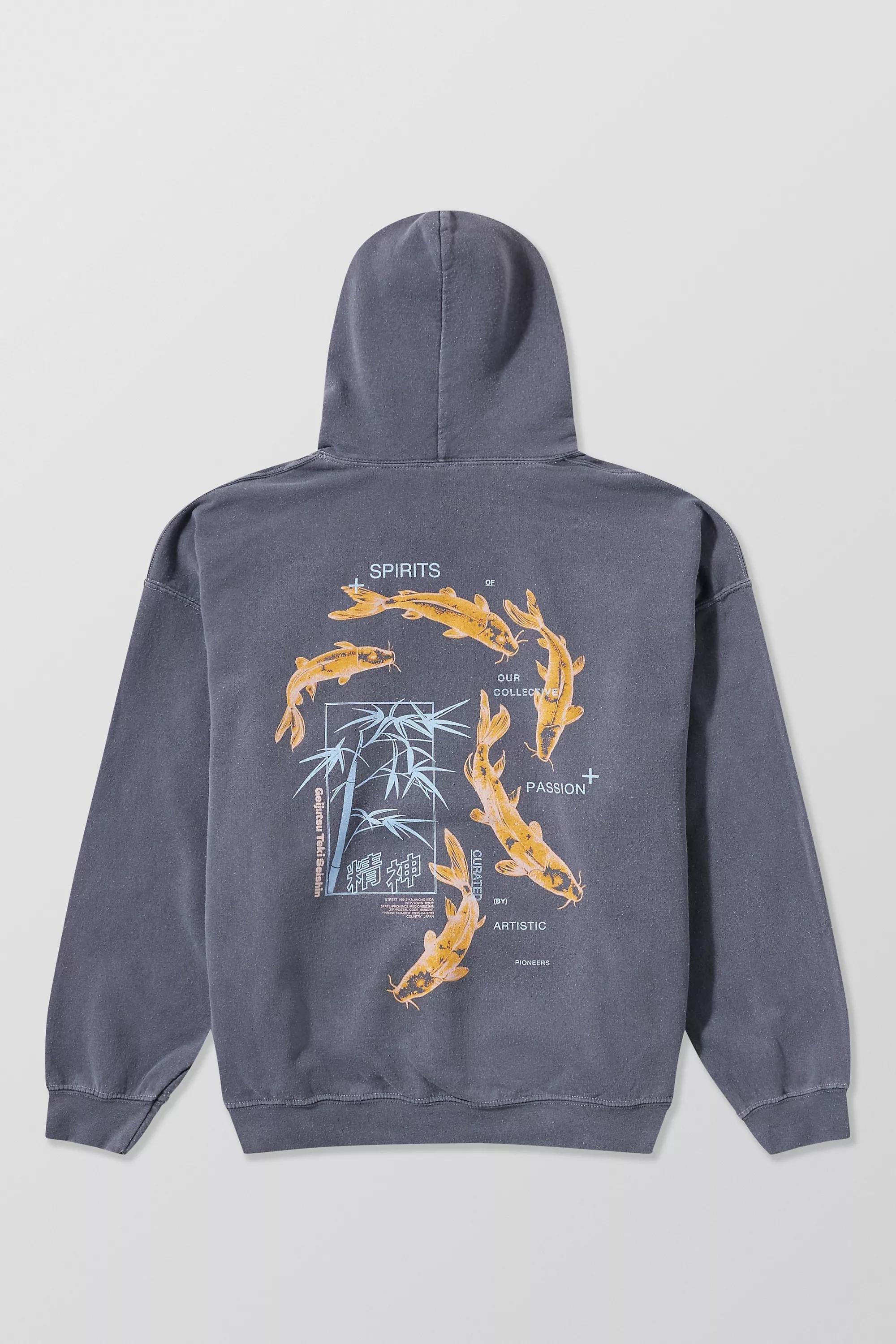 Blue Uo Koi Fish Hoodie, , large image number 4
