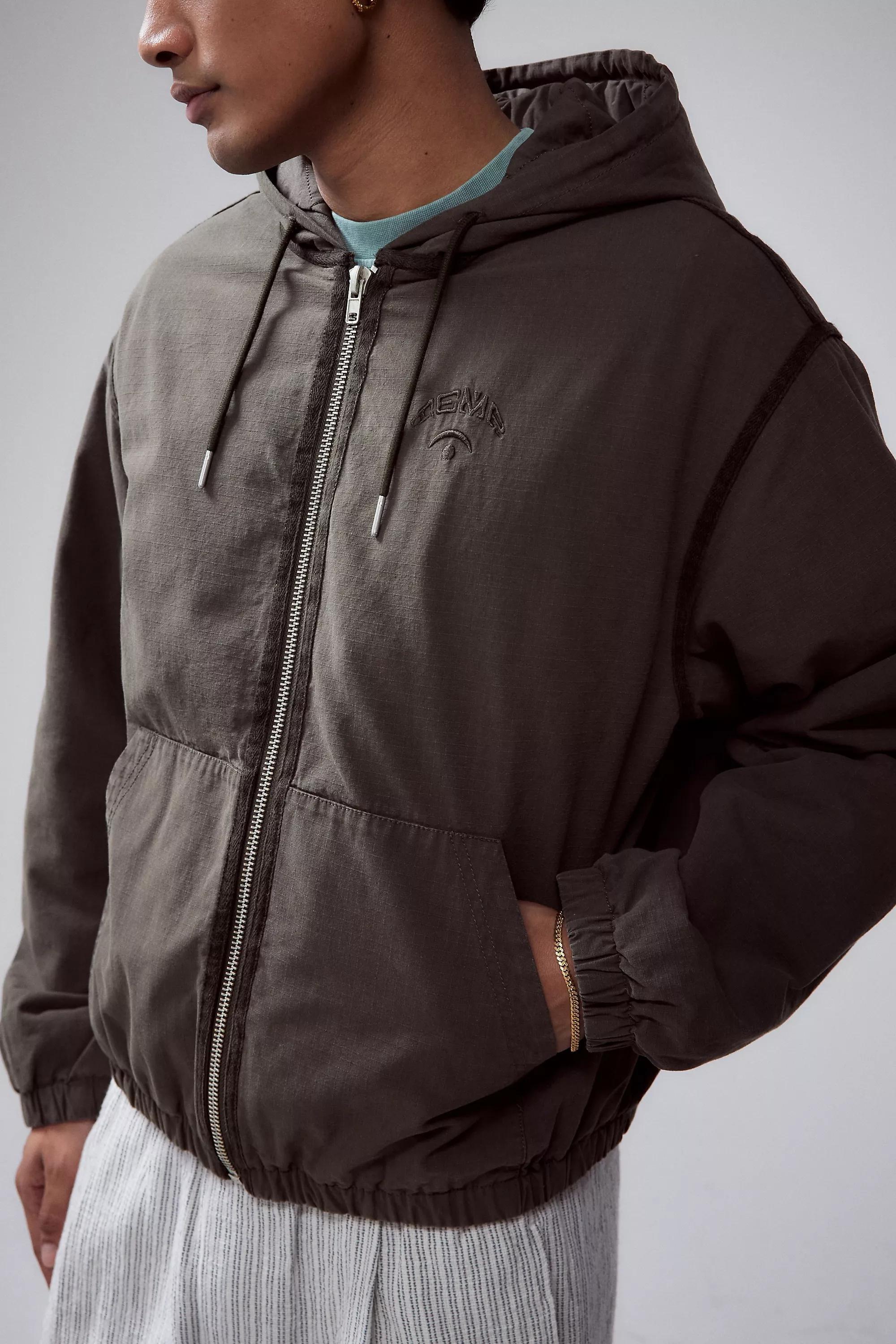 Brown Temp Surf Co Uo Exclusive Hooded Jacket, , large image number 1