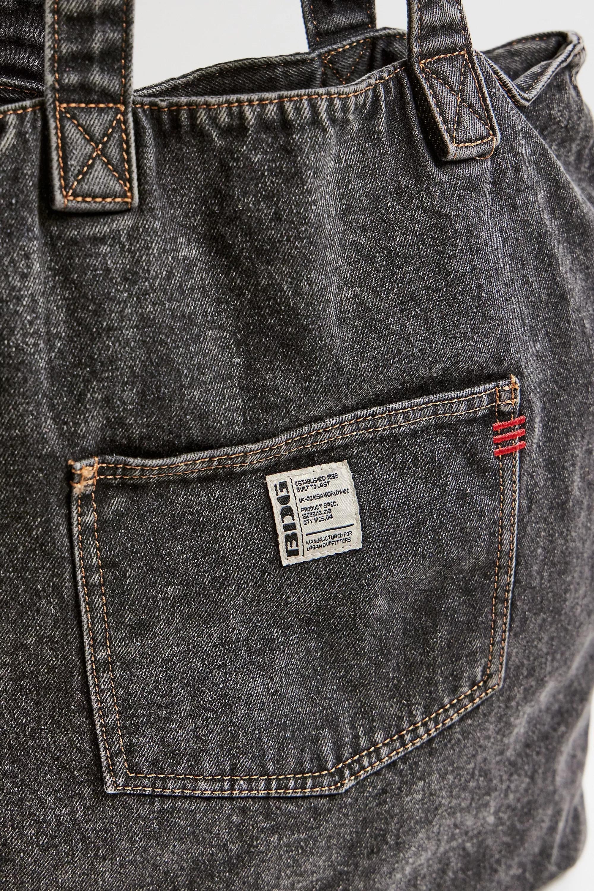 Black Bdg Denim Bag, BLK, large image number 4