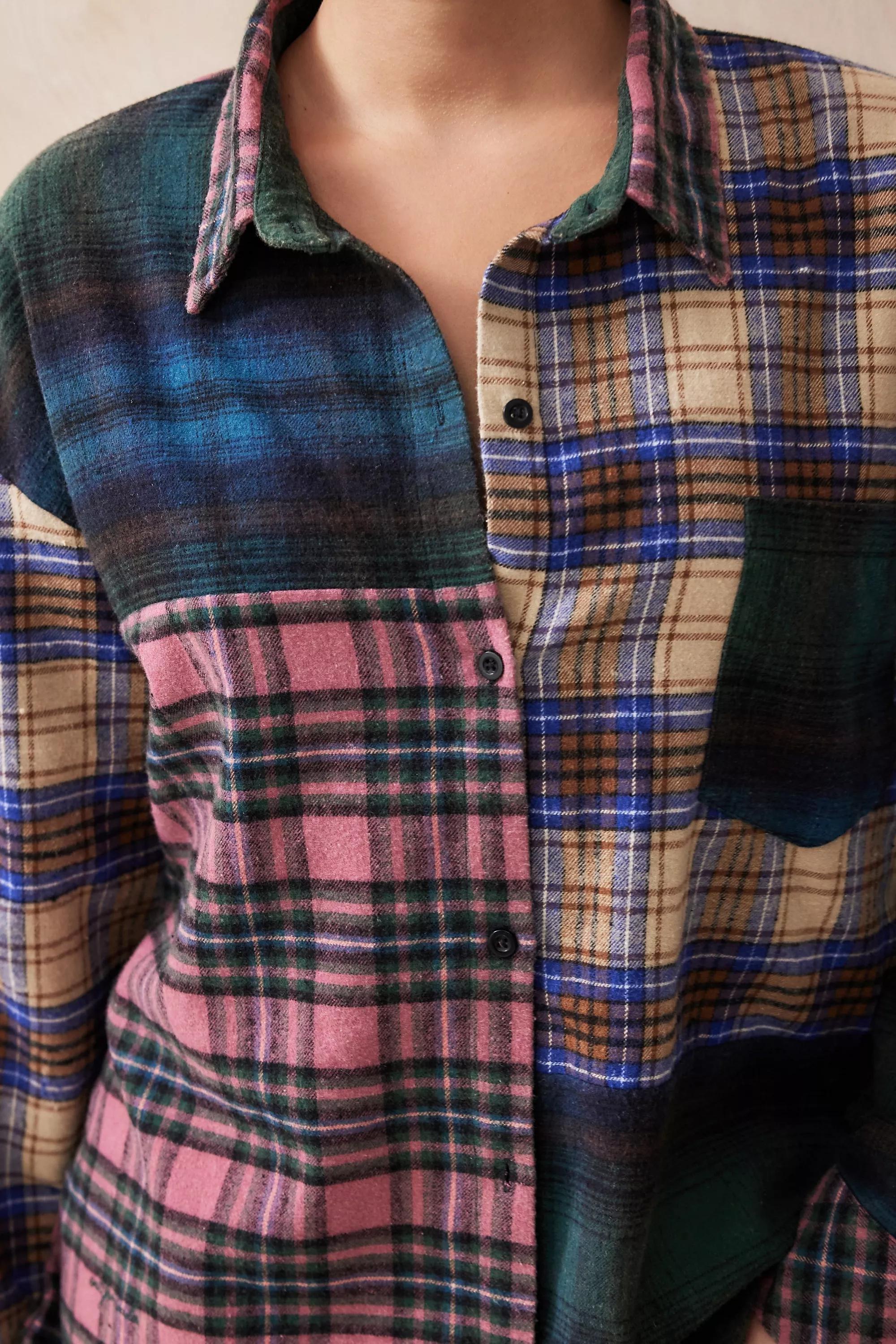 Blue Out From Under Checked Shirt, , large image number 0