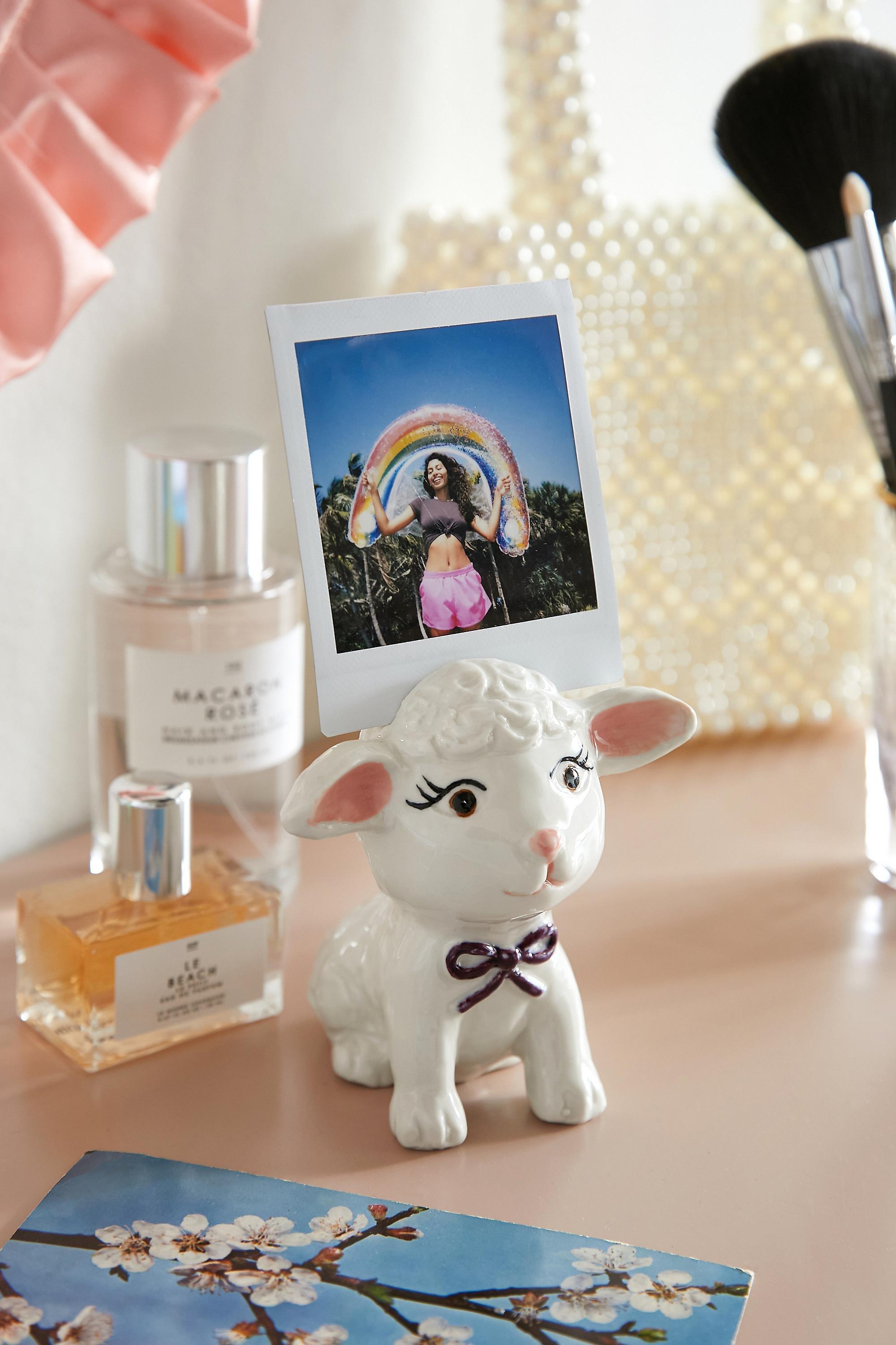 White Kitsch Lamb Photo Holder, WHT, large image number 0