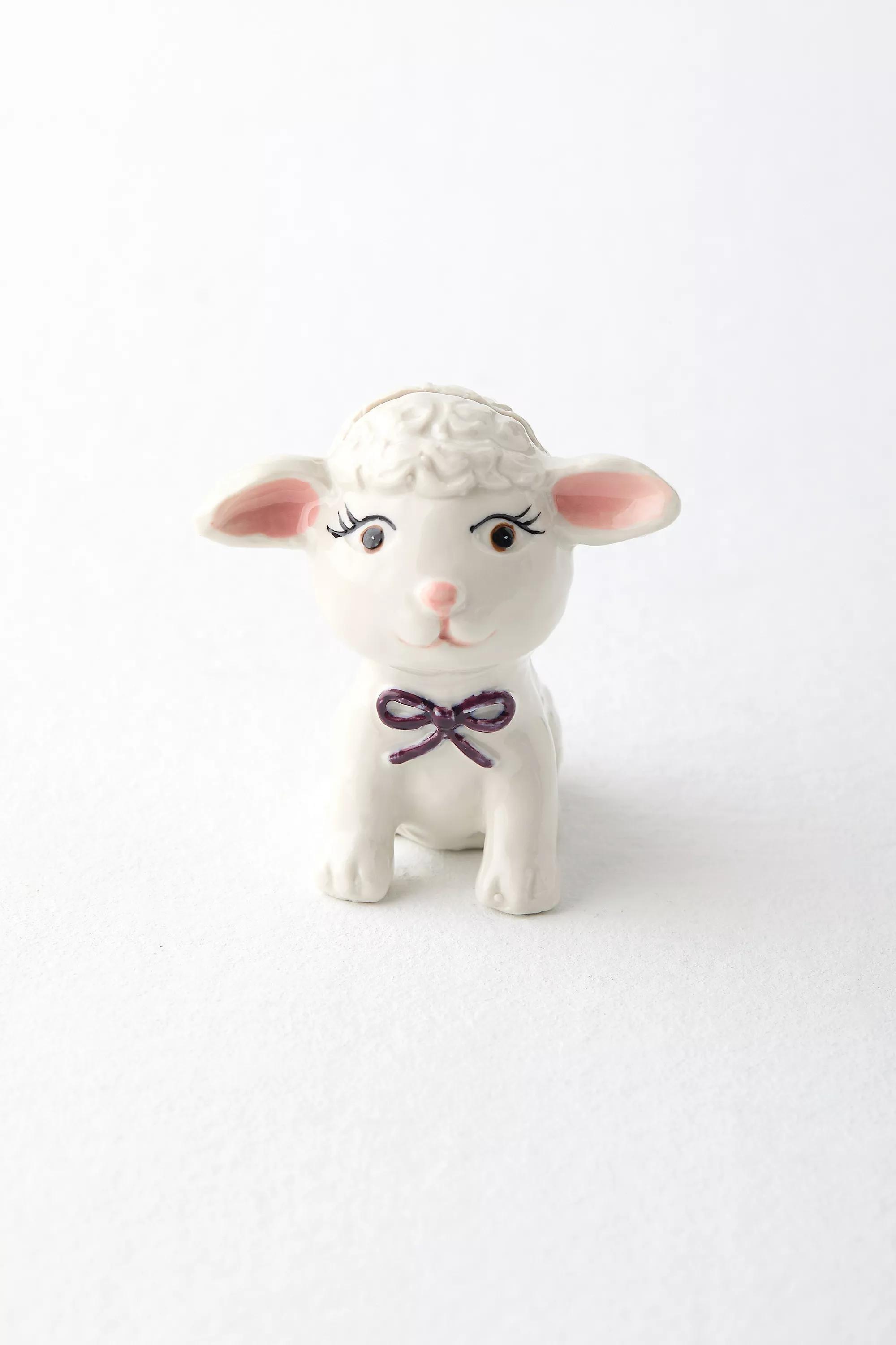 White Kitsch Lamb Photo Holder, WHT, large image number 1