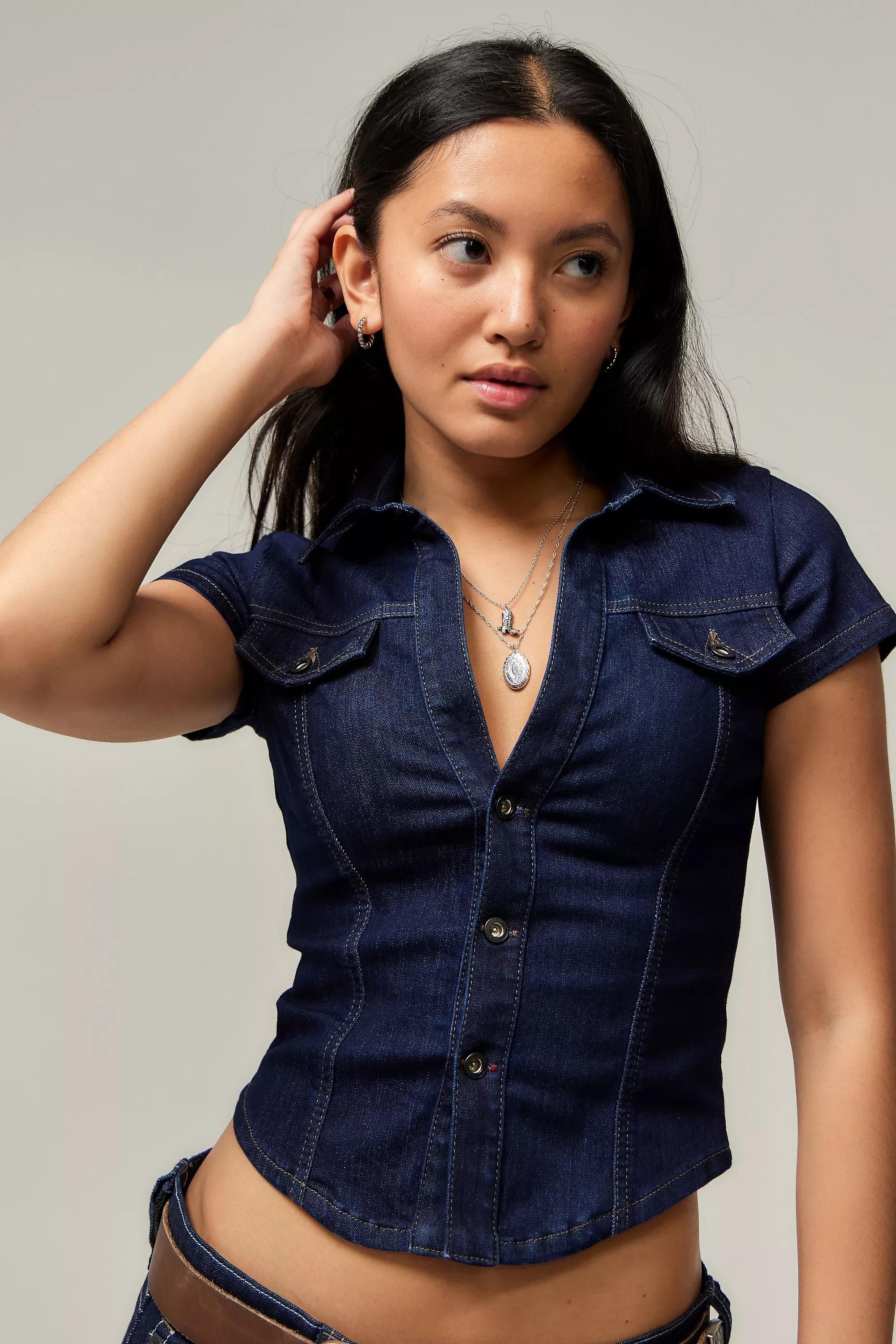 Blue Bdg Denim Shirt, , large image number 0