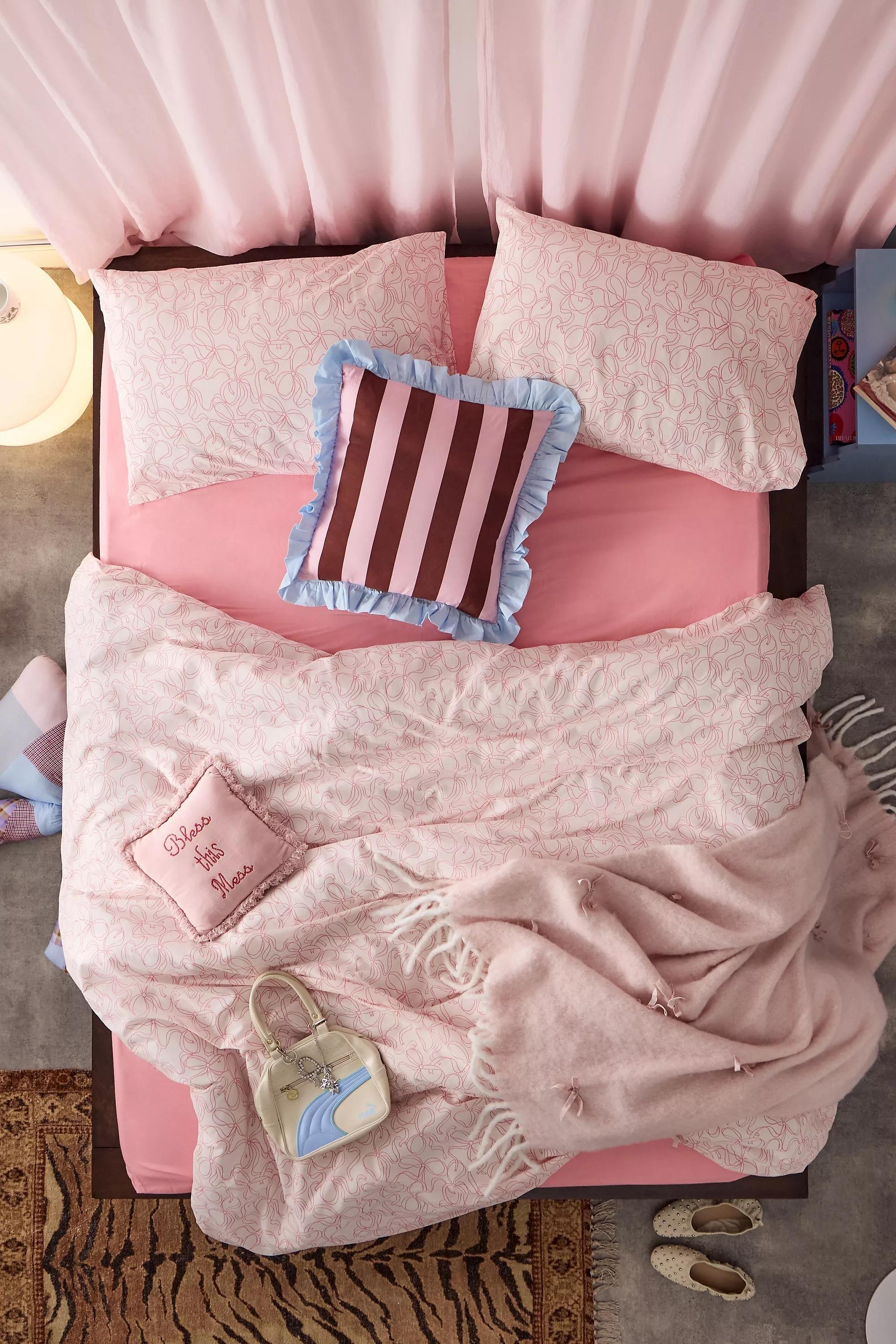 Pink Pretty Bows Duvet Set, PINK, medium