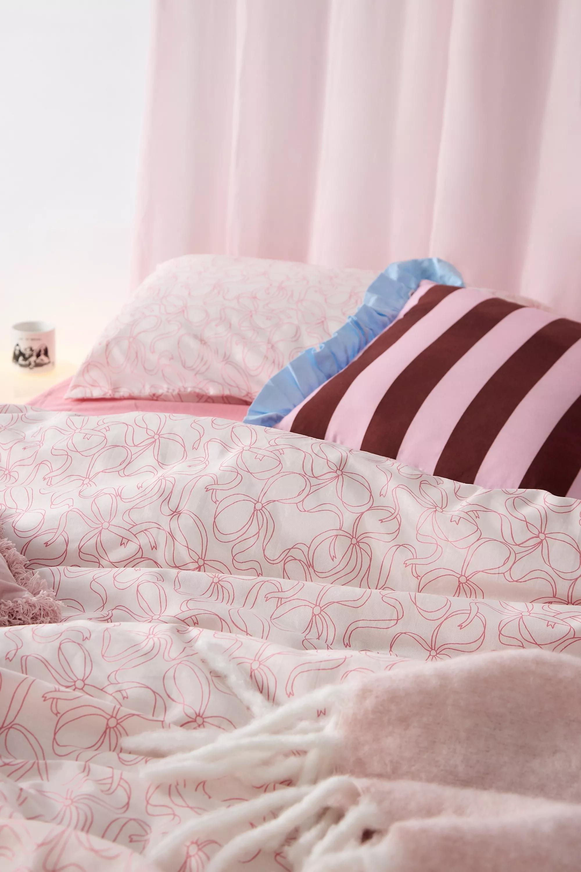 Pink Pretty Bows Duvet Set, PINK, medium