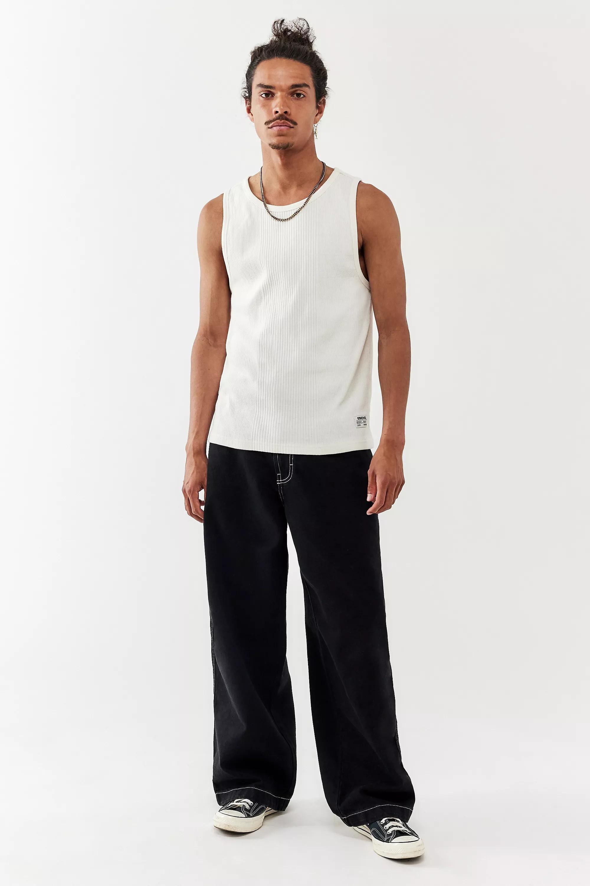 Black Bdg Contrast Stitched Jeans, , large image number 1