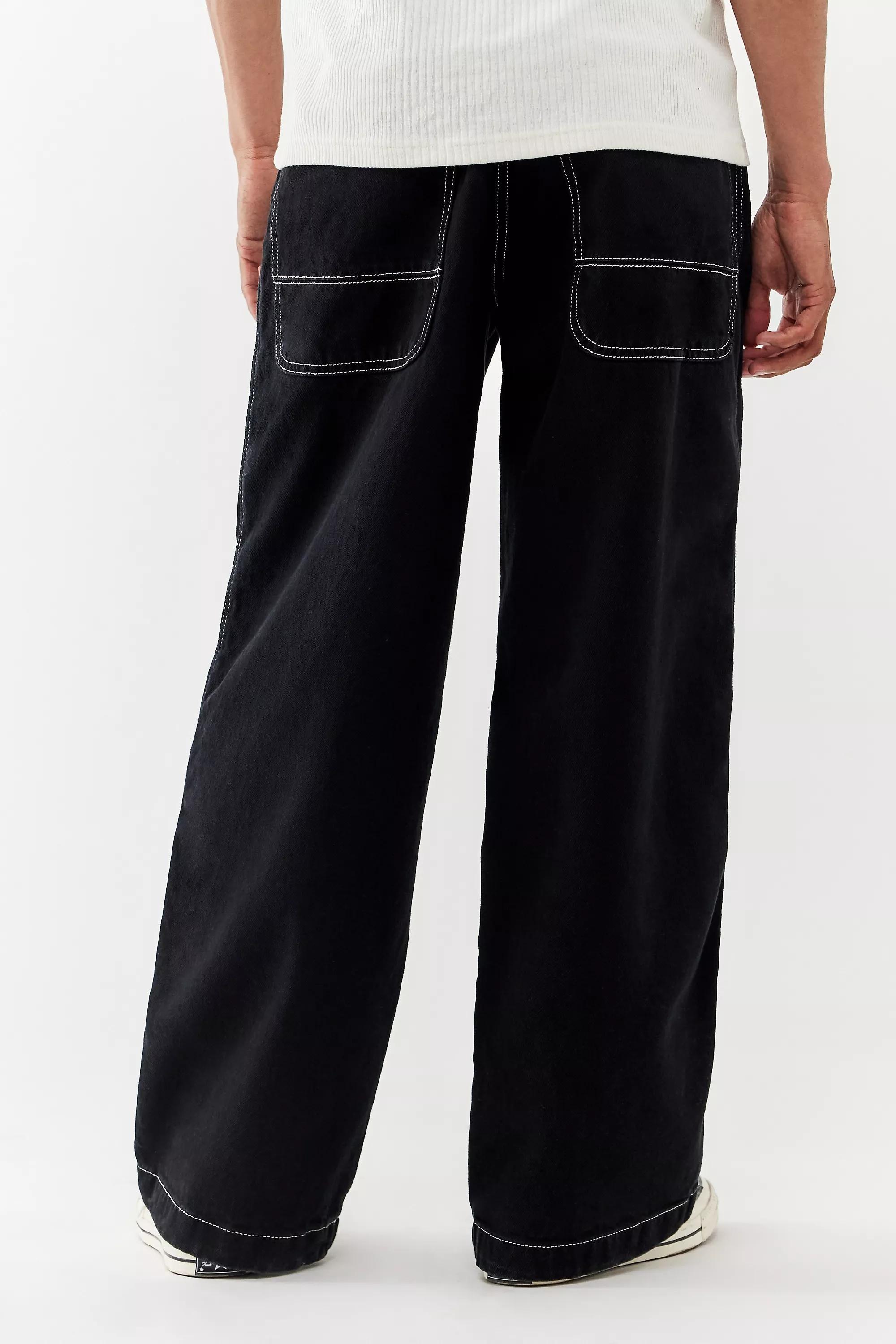 Black Bdg Contrast Stitched Jeans, , large image number 2