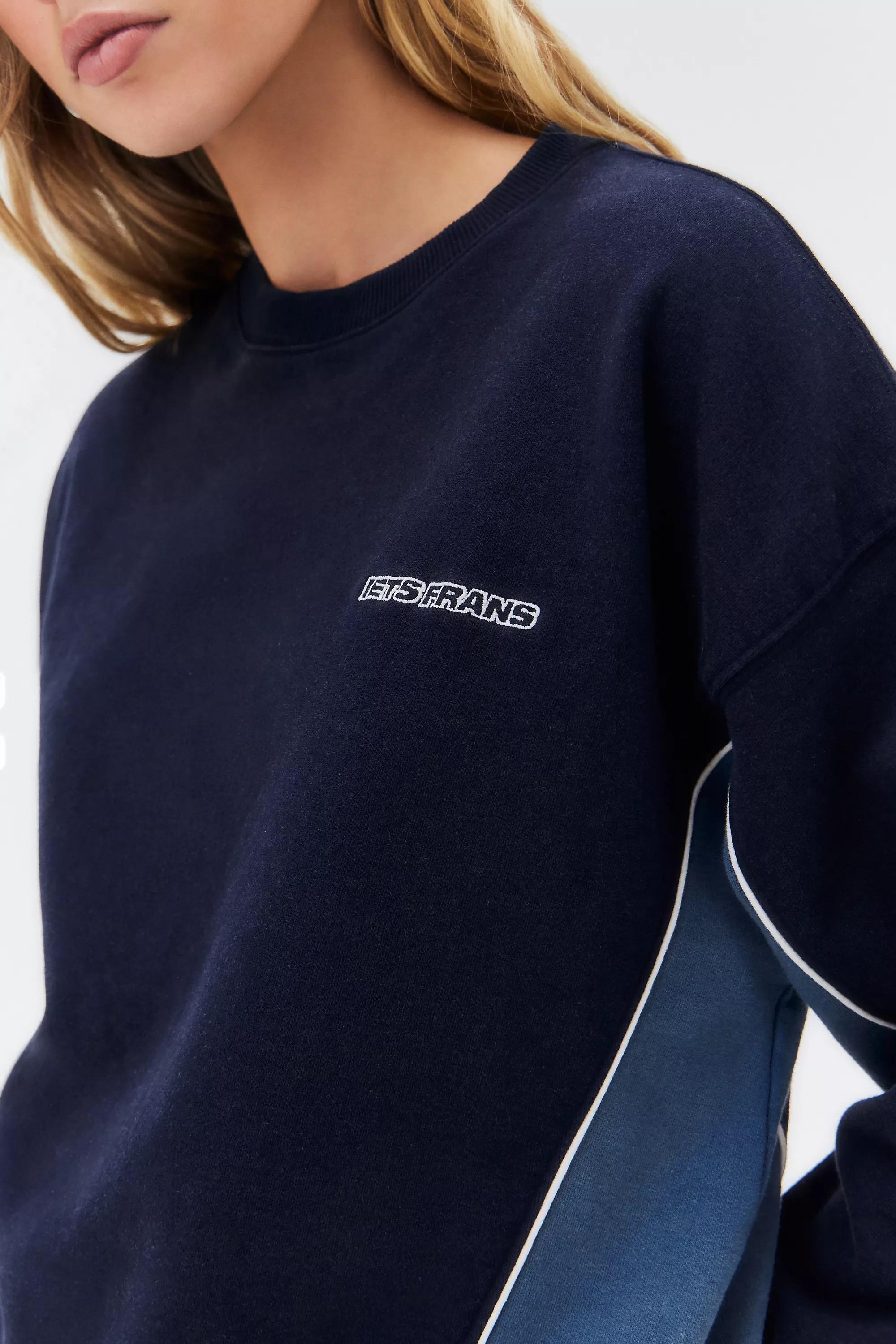 Navy Iets Frans... Piped Sweatshirt, , large image number 2