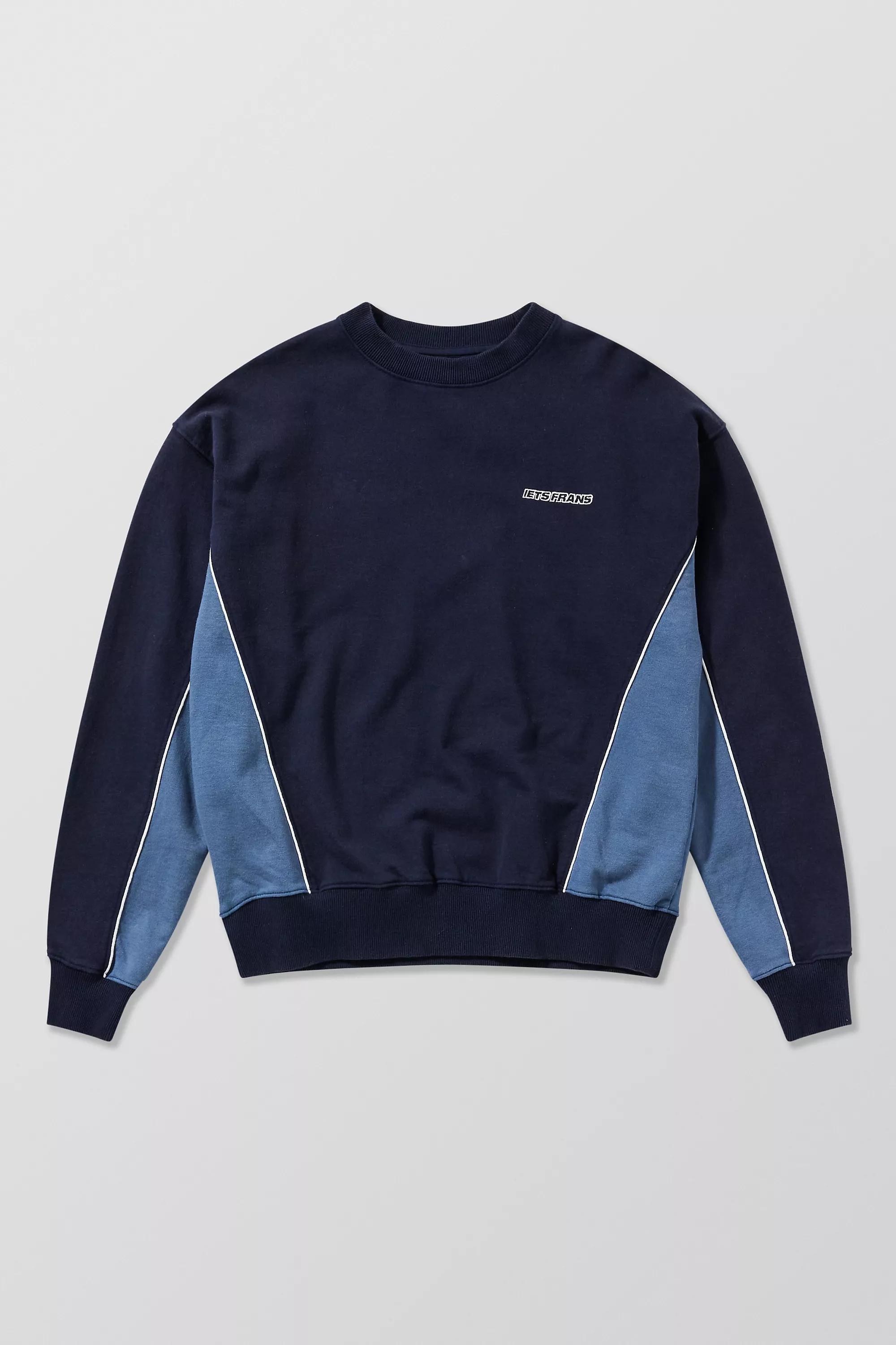 Navy Iets Frans... Piped Sweatshirt, , large image number 4
