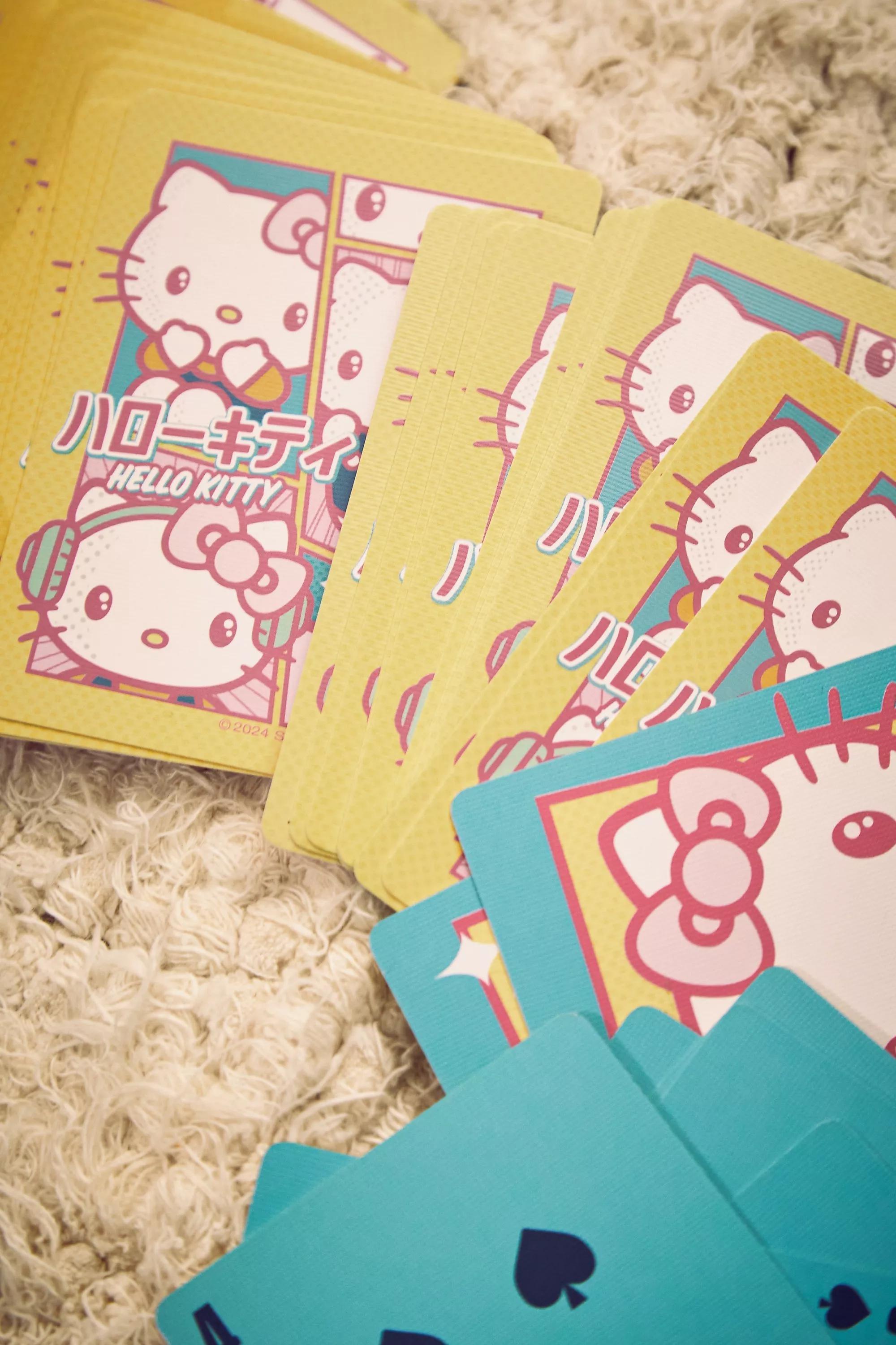 Blue Hello Kitty Playing Cards, BLUE, medium