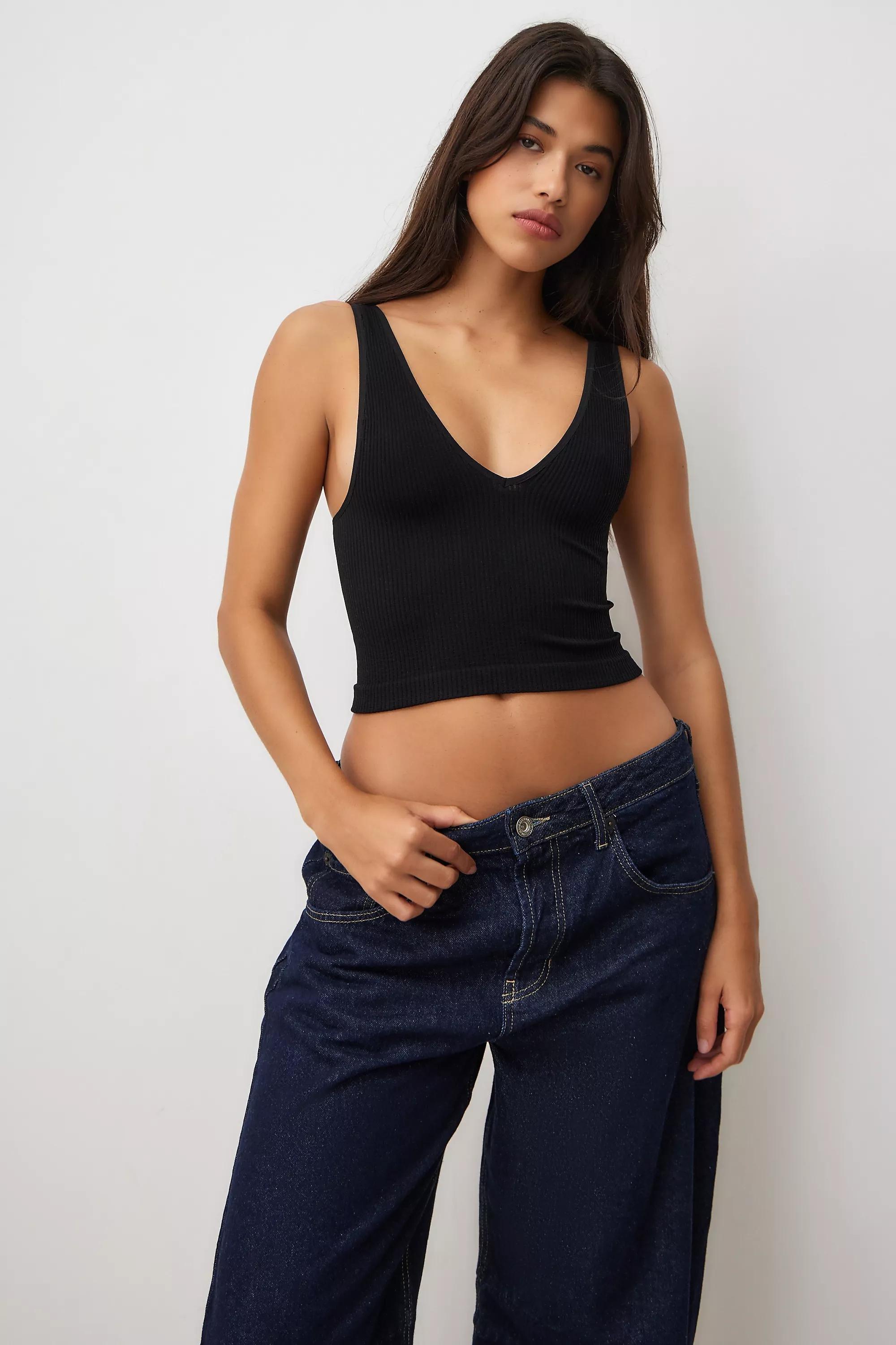 Black Out From Under V-Neck Tank Top, , large image number 0