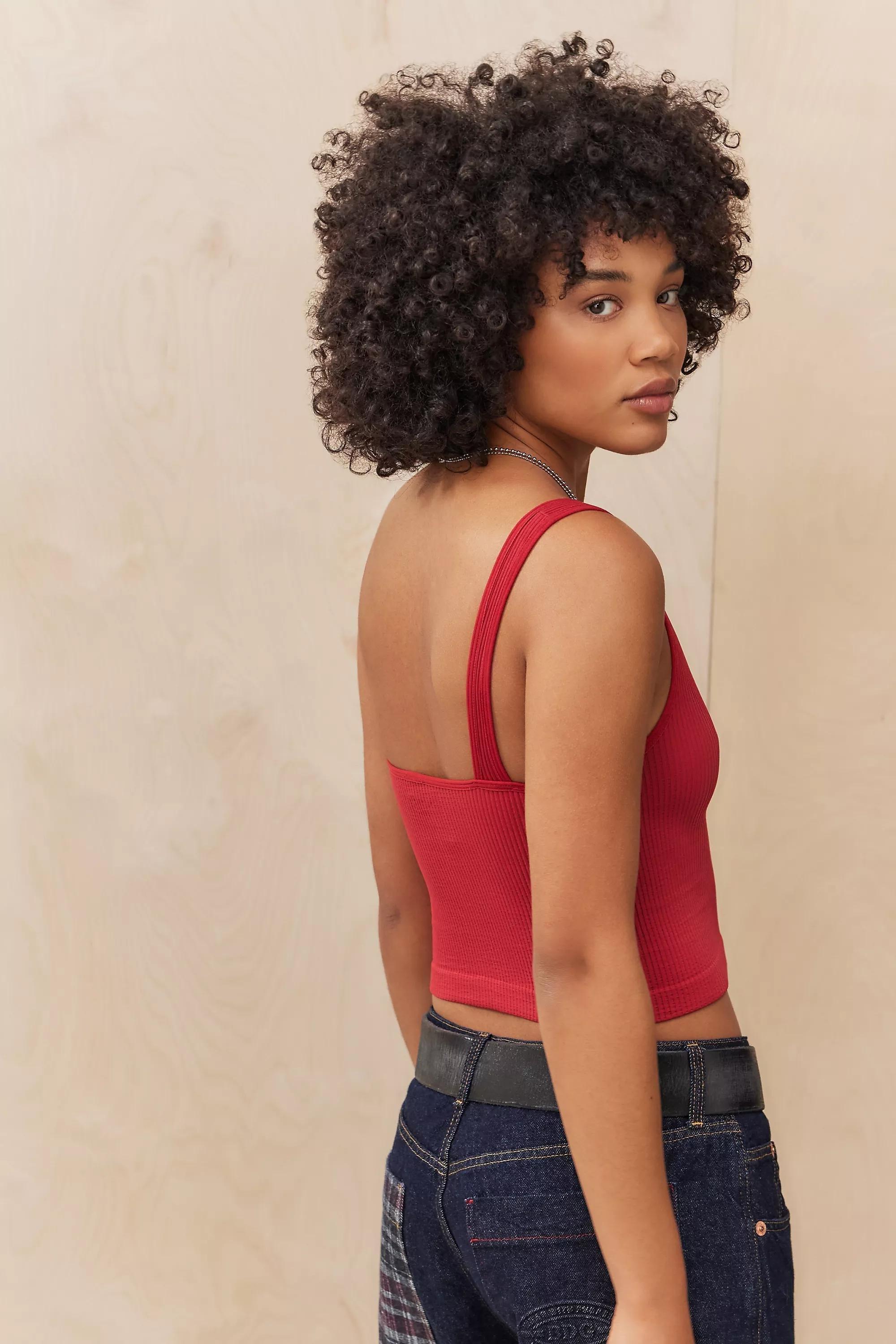 Red Out From Under Easy V-Neck Cami, RED, large image number 3