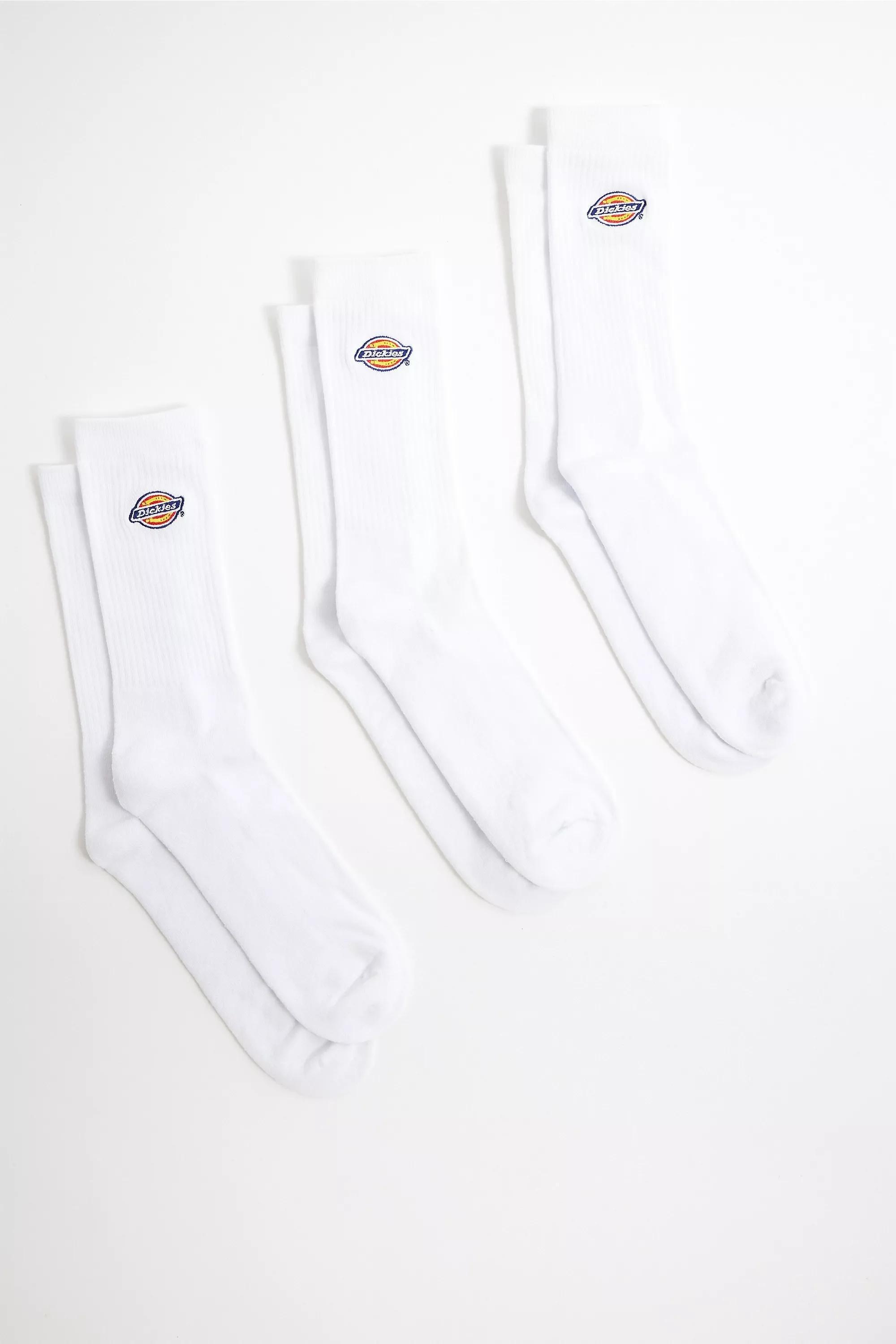 White Dickies Valley Grove Socks 3-Pack, WHT, medium