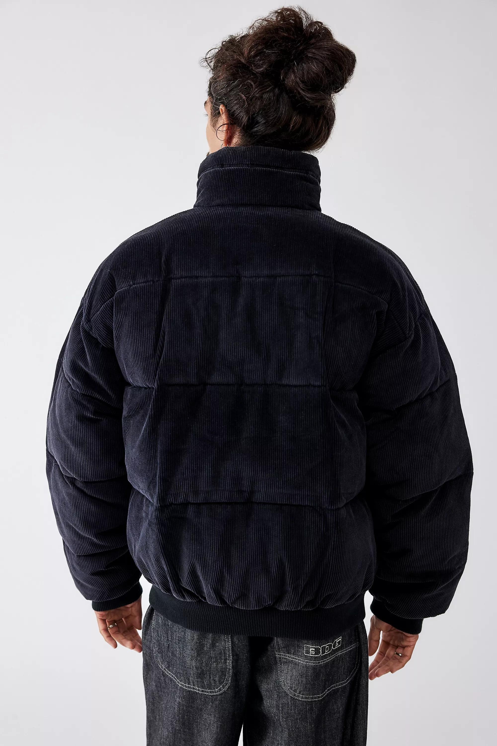 Black Bdg Corduroy Puffer Jacket, , large image number 4