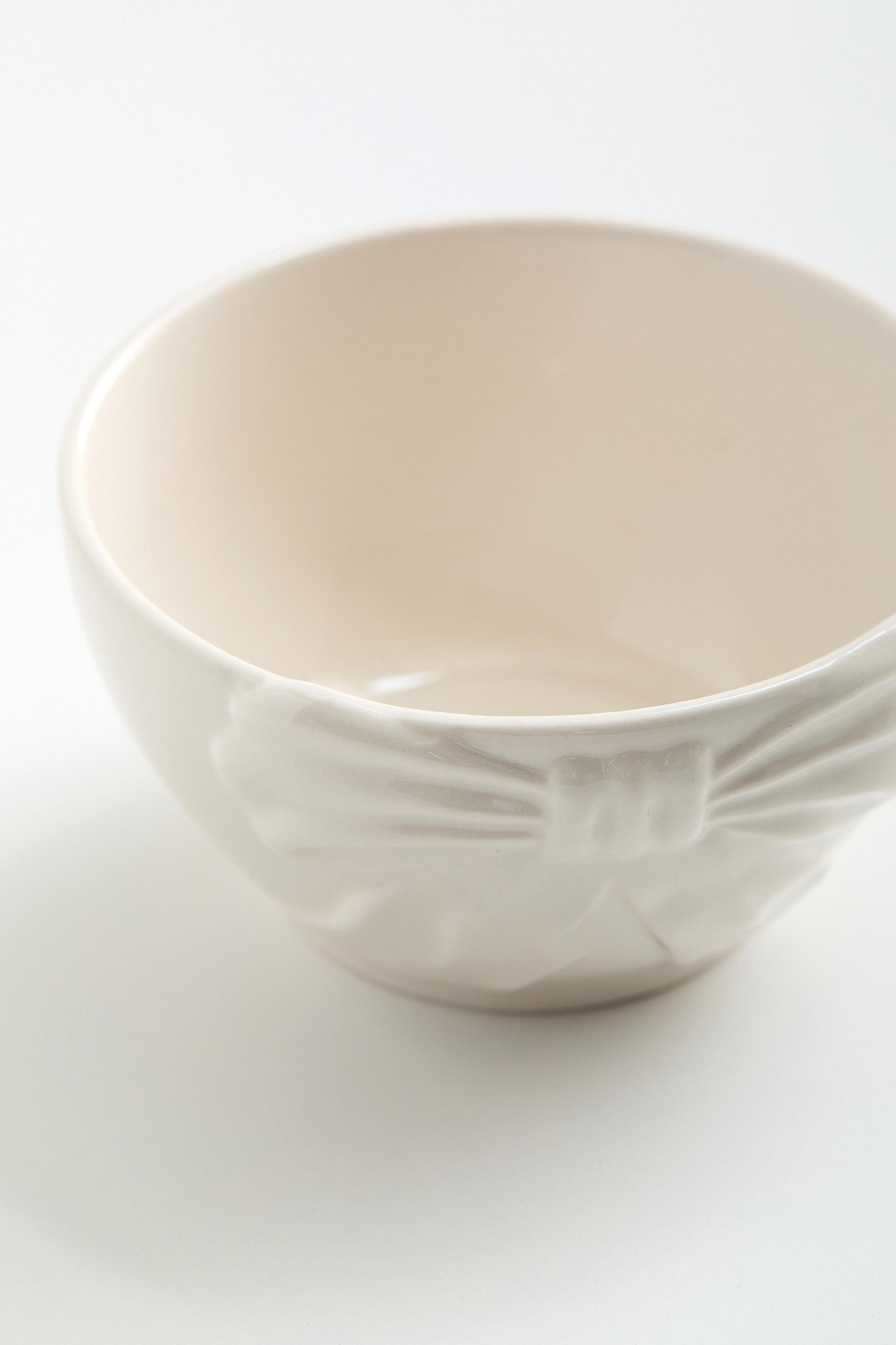 Cream Bow Snack Bowl, CREME, large image number 2