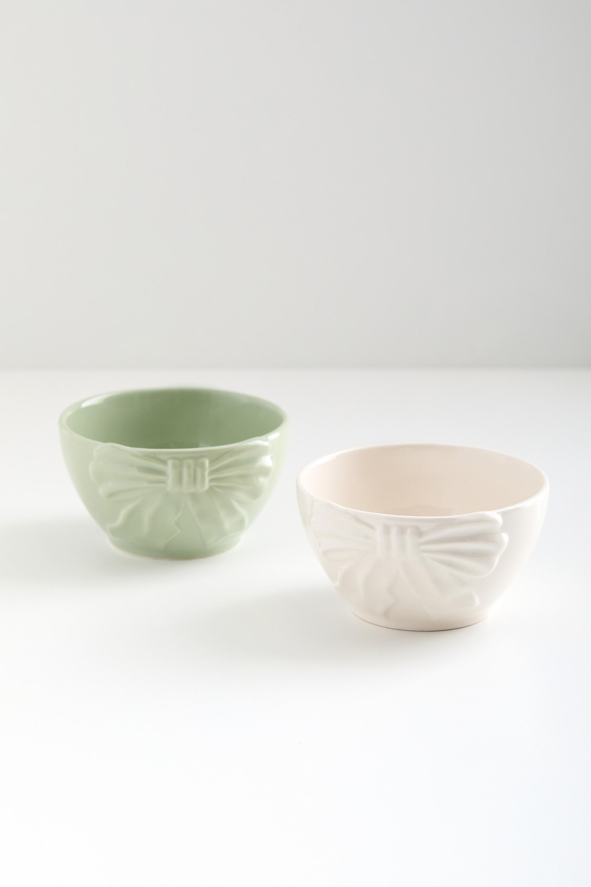 Cream Bow Snack Bowl, CREME, large image number 3