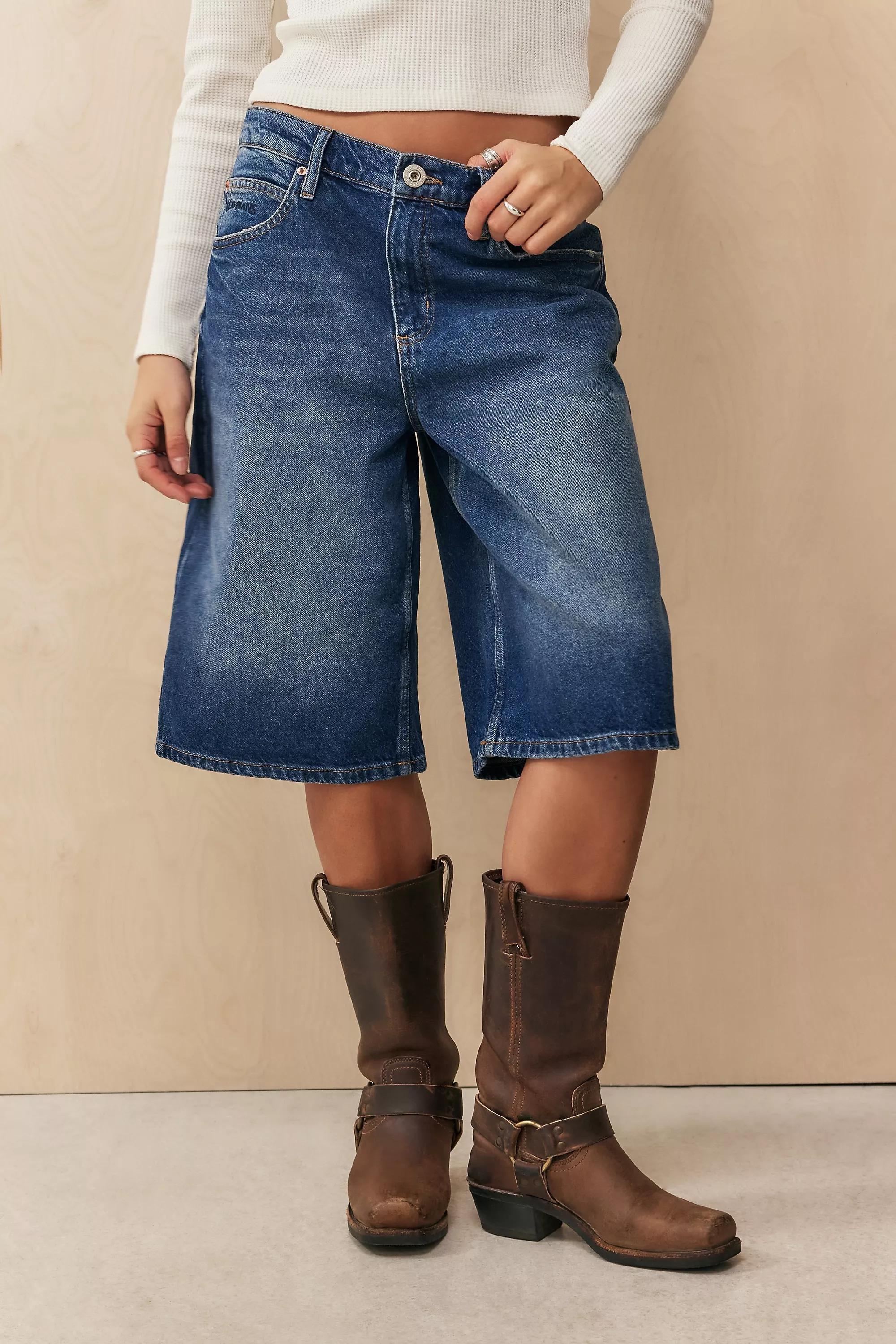 Black Longline Authentic Jorts, , large image number 0