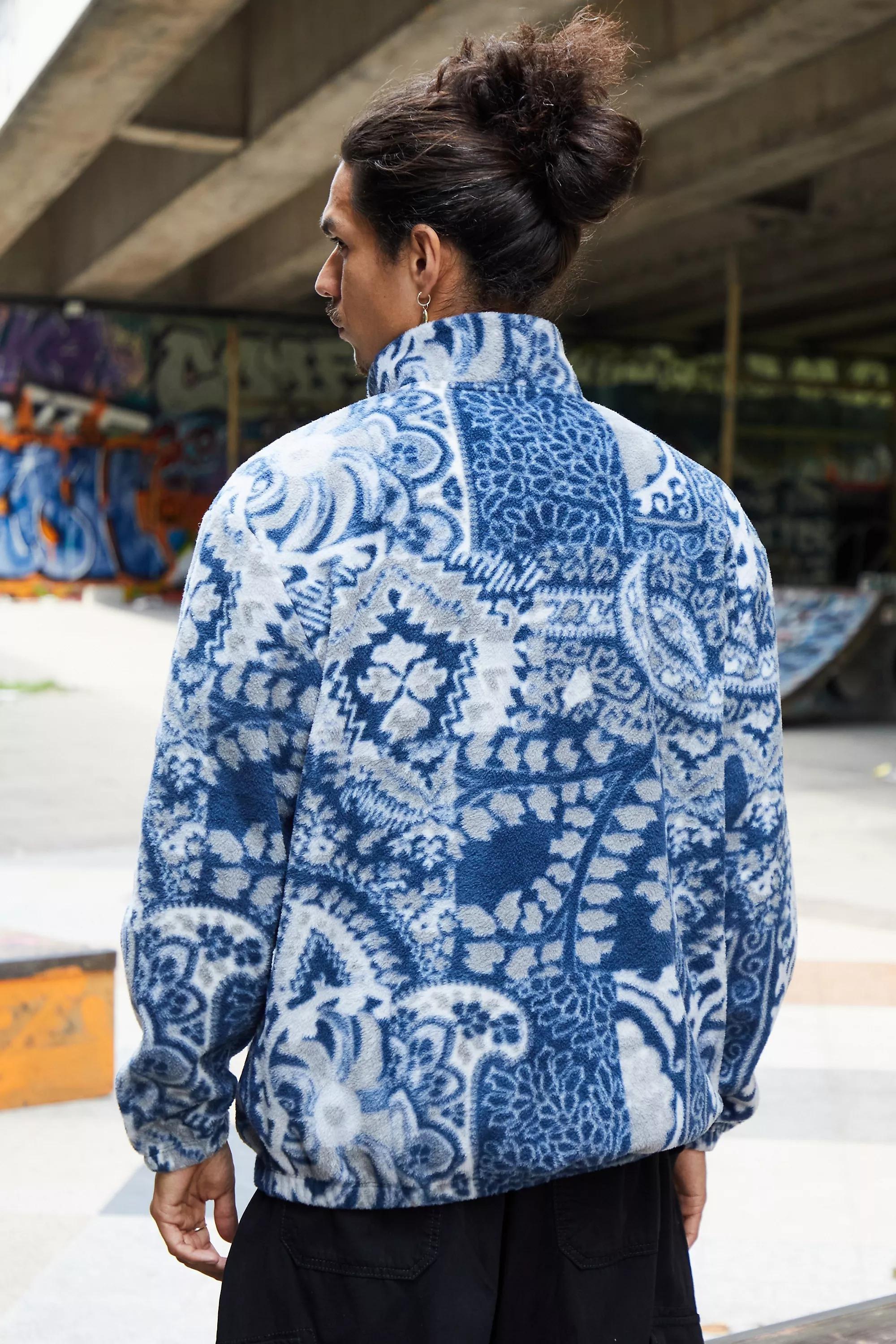 Multicolour Bdg Paisley Half-Zip Fleece, , large image number 3