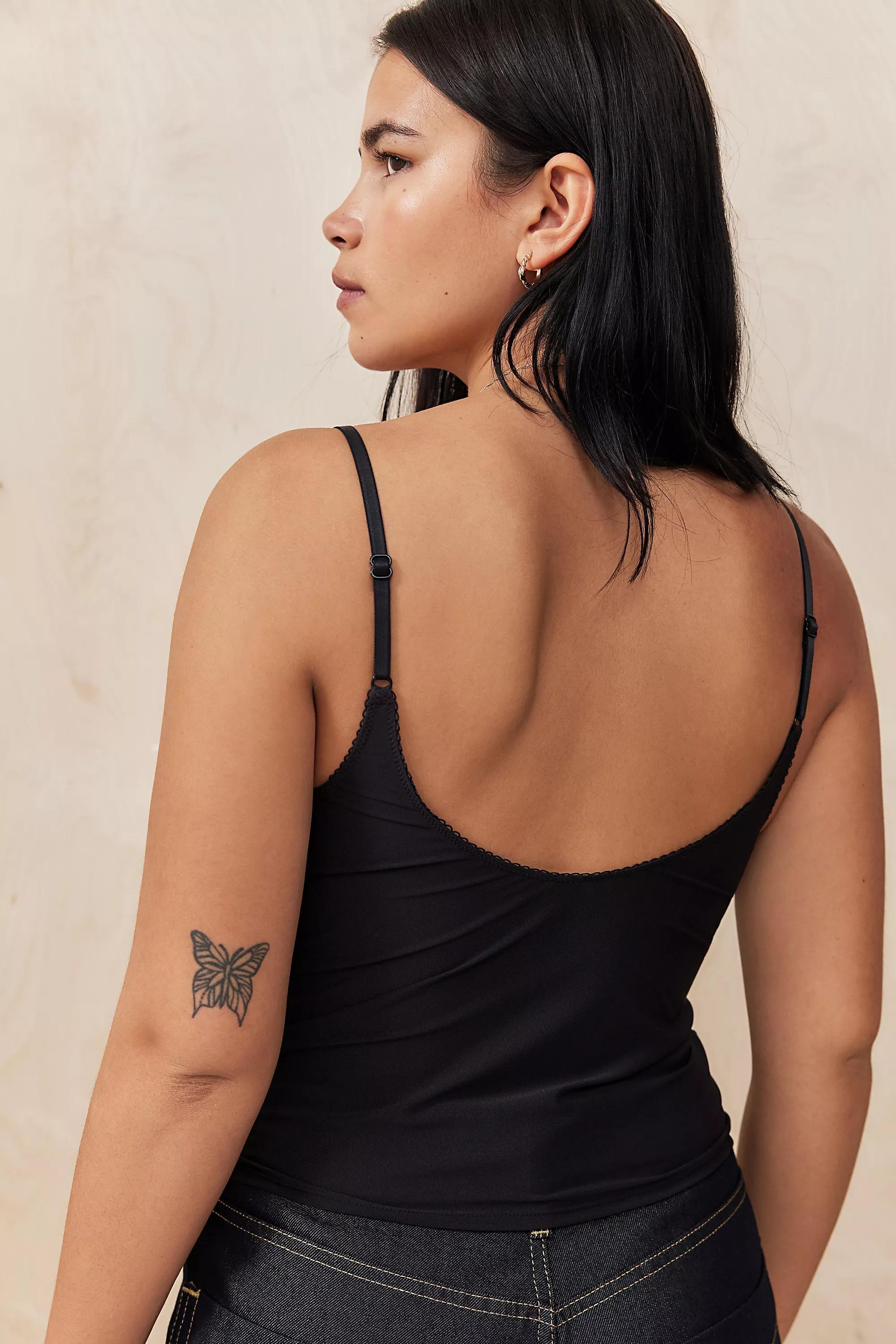 Black Stretch Cami Top, , large image number 2