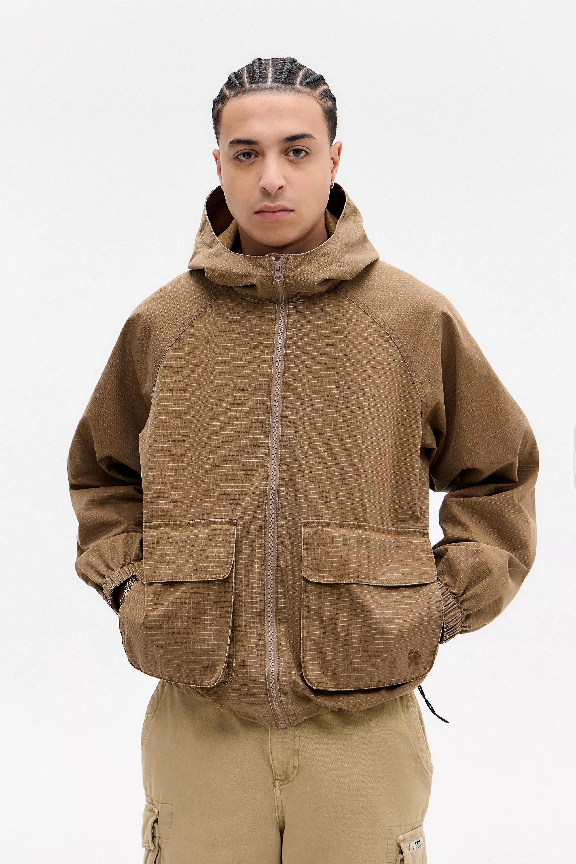 Brown Ayker Ripstop Anorak Jacket, , medium