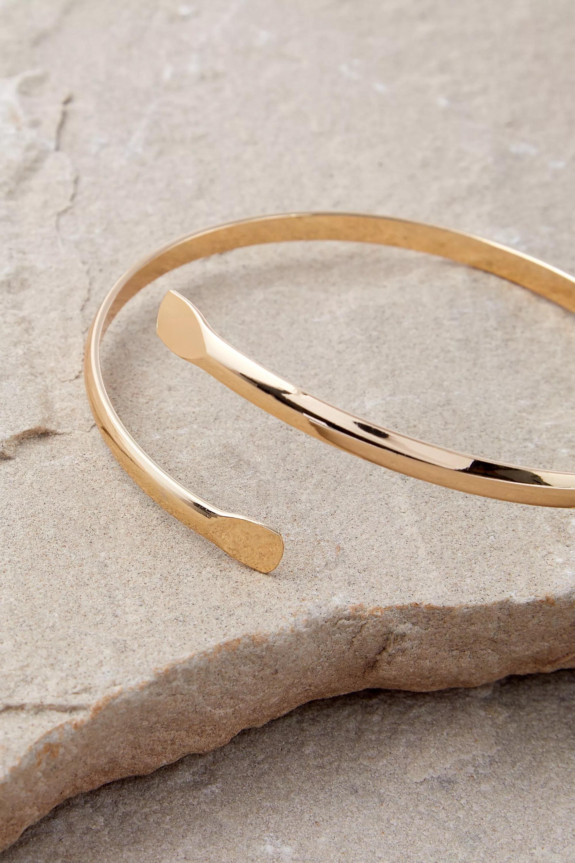 Gold Silence + Noise Arm Cuff, GOLD, large image number 2