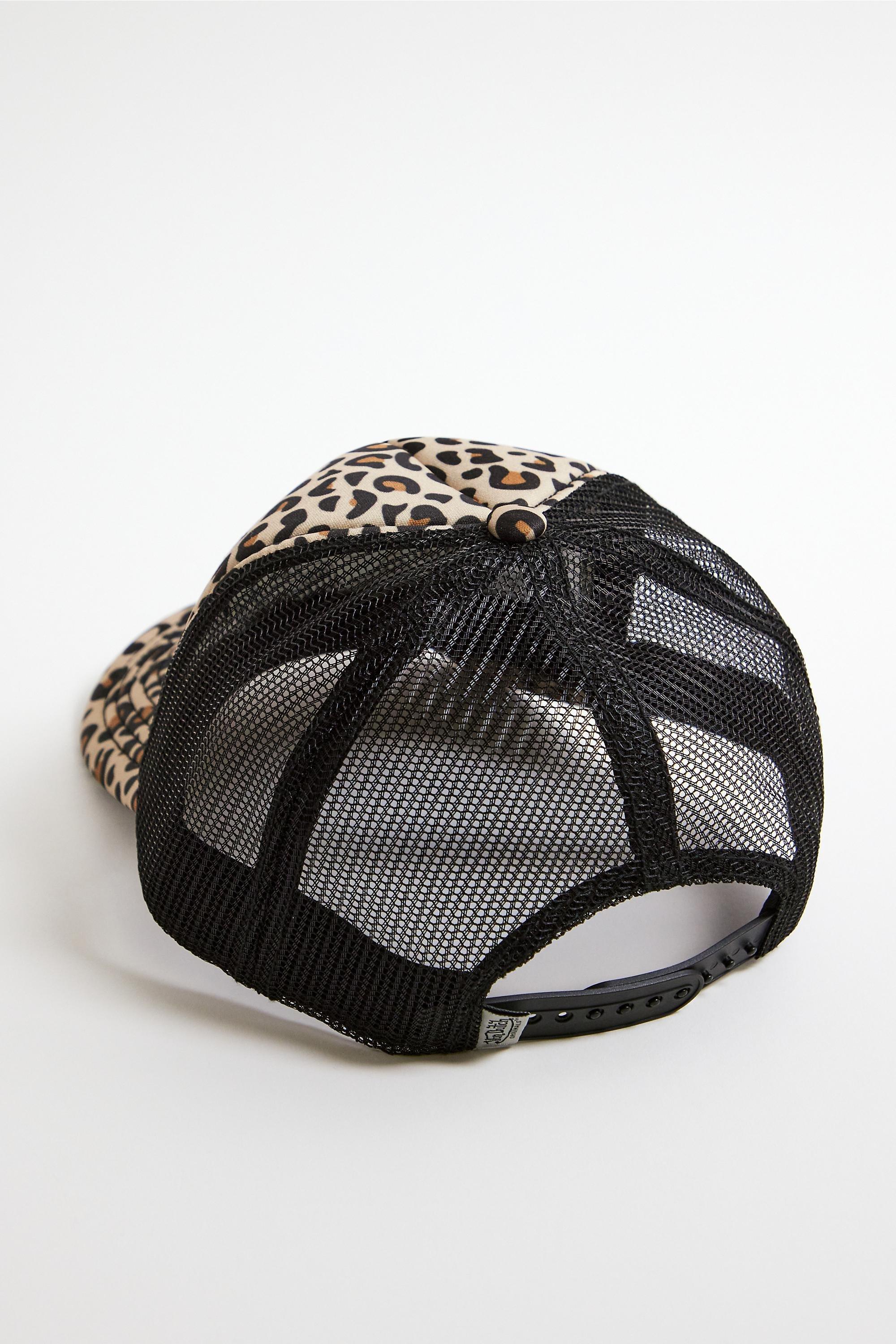 Brown Motif Von Dutch Leopard Print Tampa Trucker Cap, BRN MOTIF, large image number 3