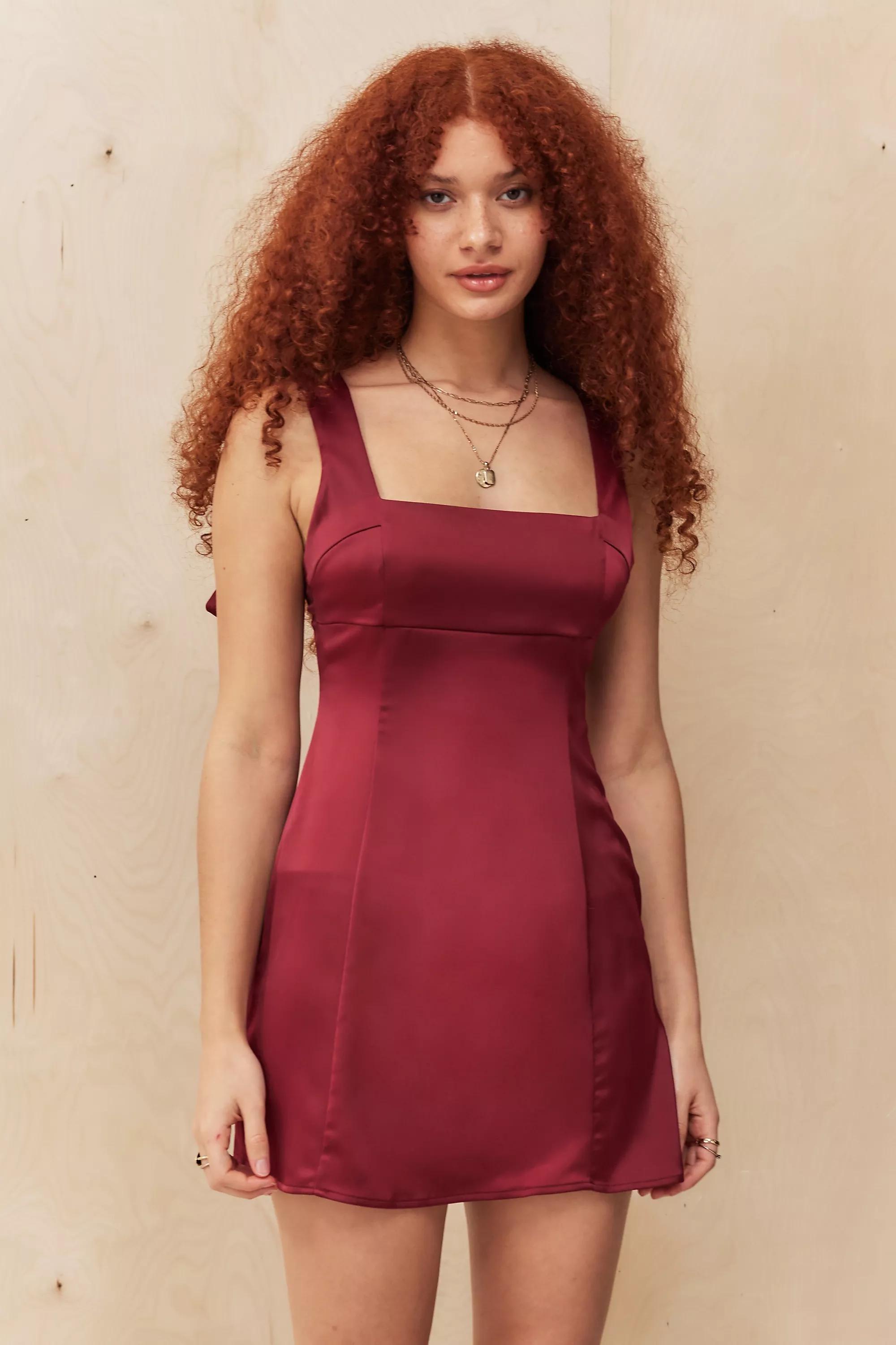 Red Light Before Dark Bri Bow Mini Dress, , large image number 1