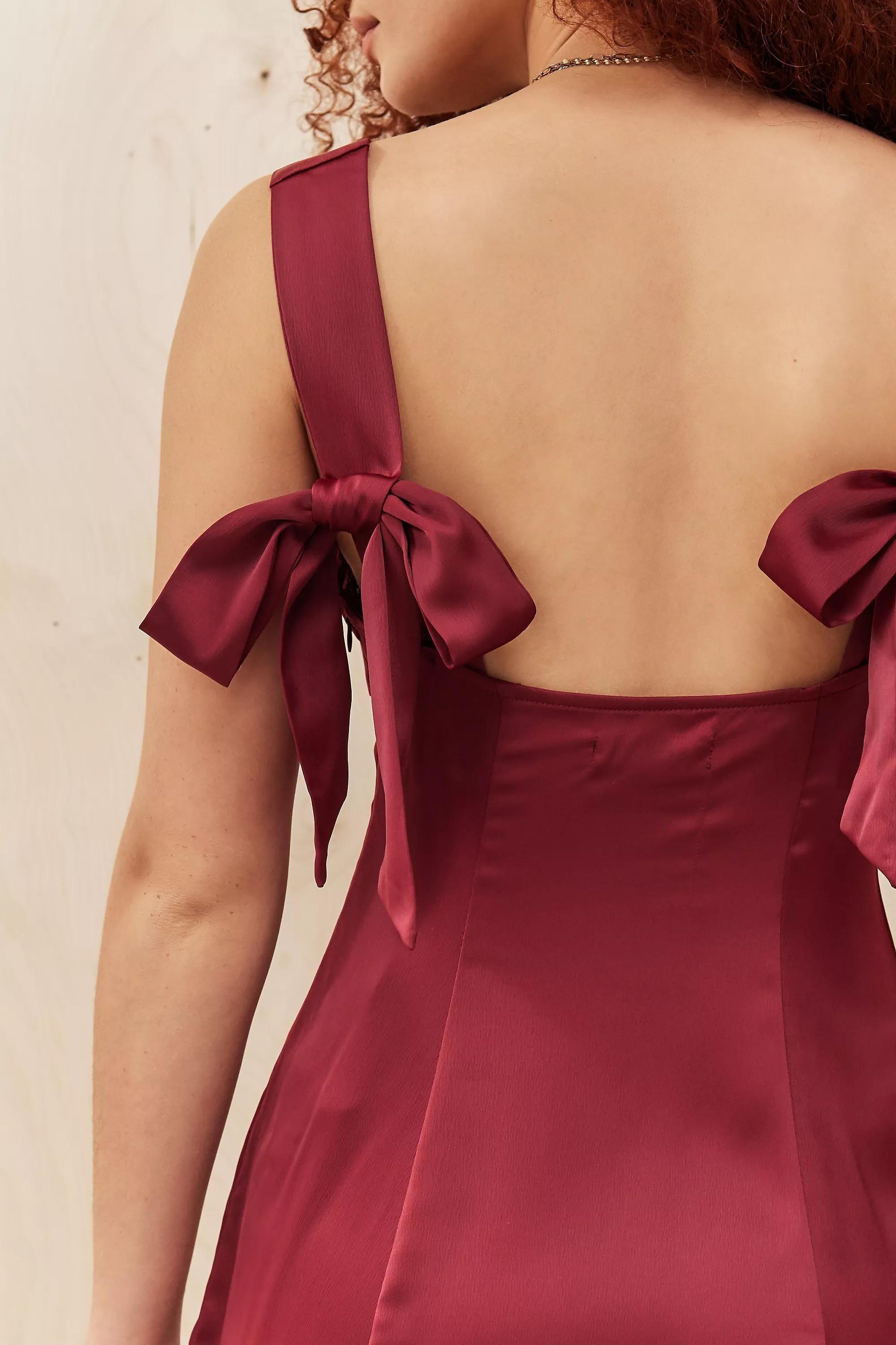 Red Light Before Dark Bri Bow Mini Dress, , large image number 3