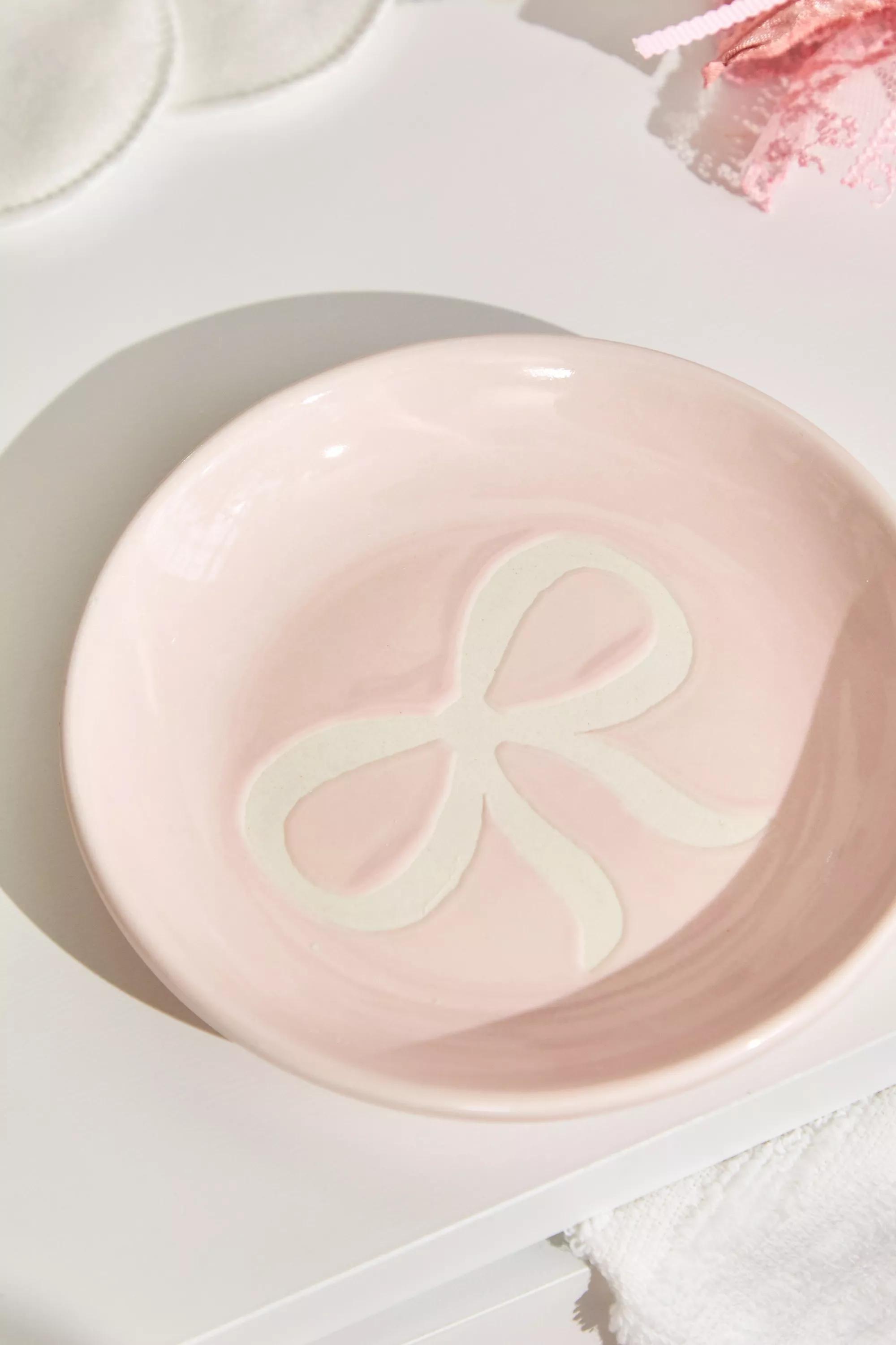 Pink Bow Soap Dish, PINK, large image number 1