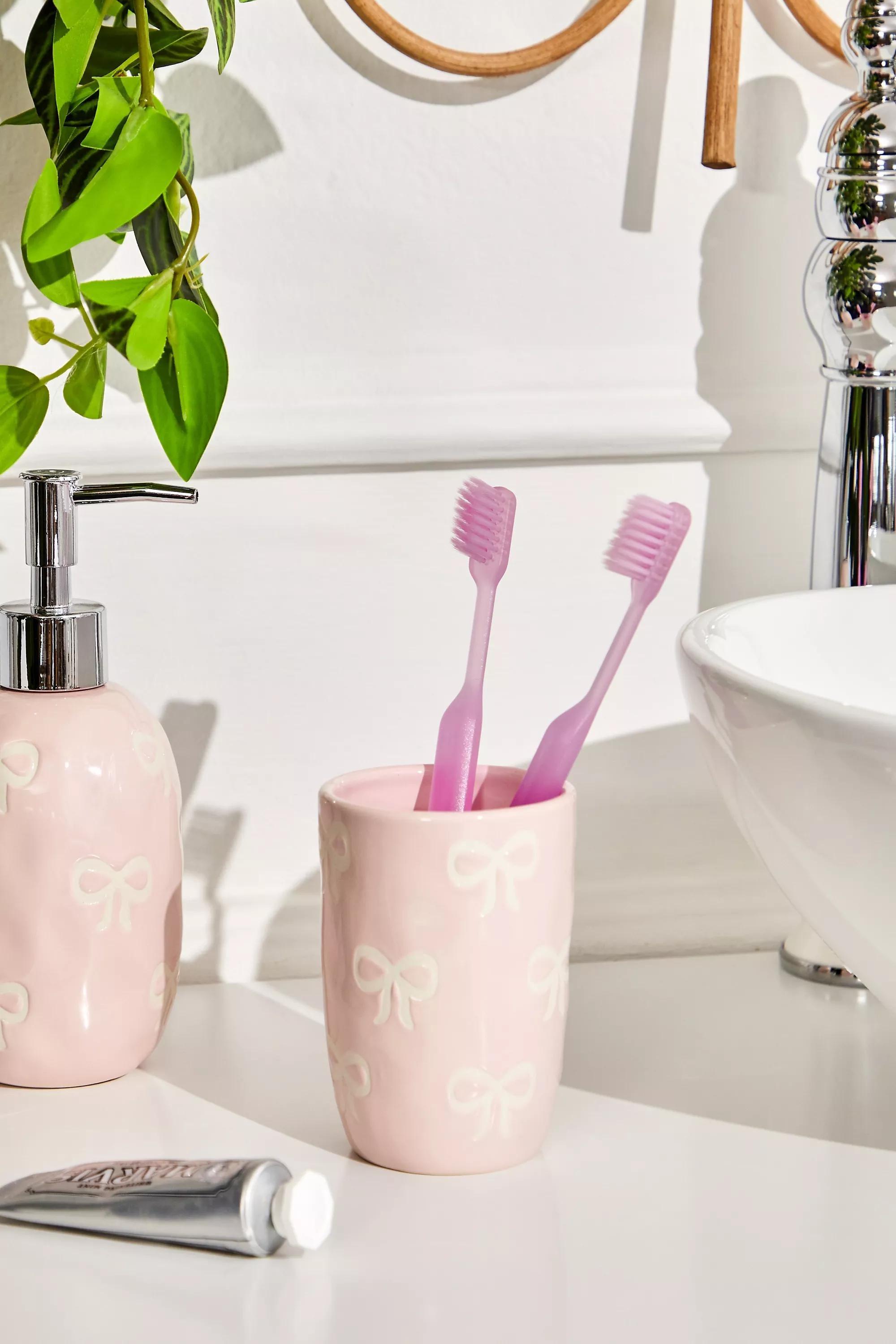 Pink Bow Tumbler, PINK, large image number 0
