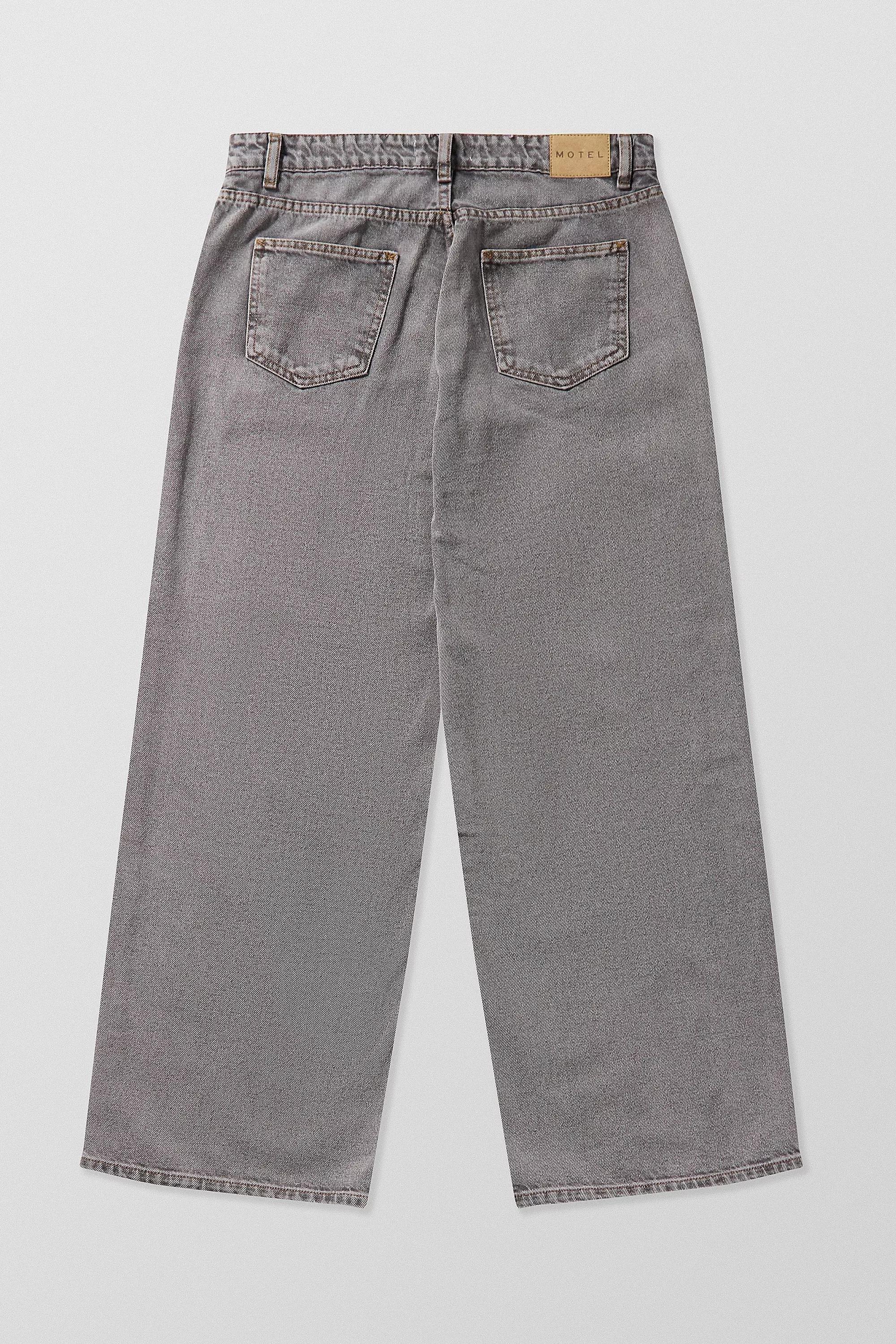 Grey Washed Denim Low Rise Jeans, GREY, large image number 10