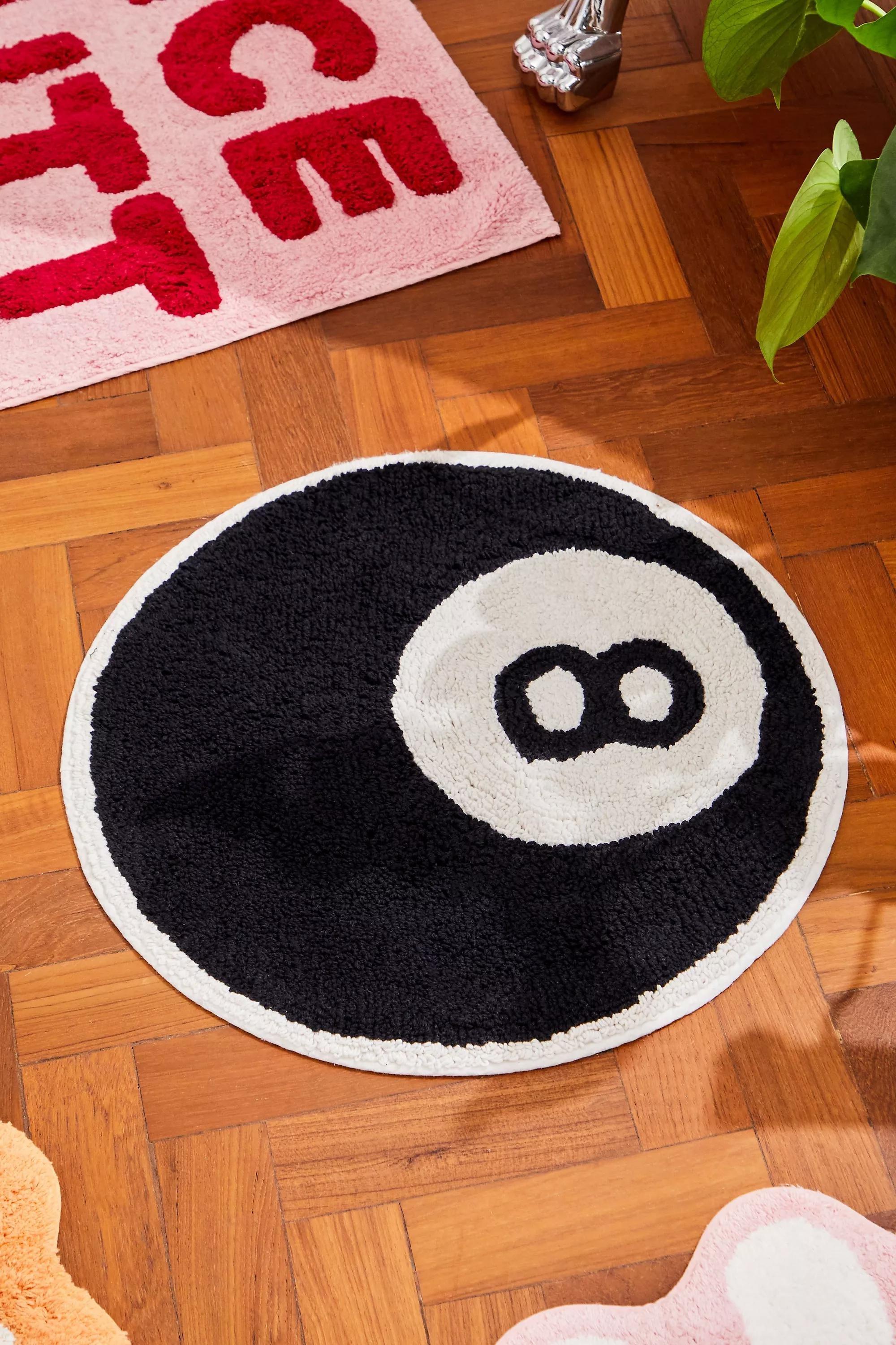 Black 8 Ball Bath Mat, , medium