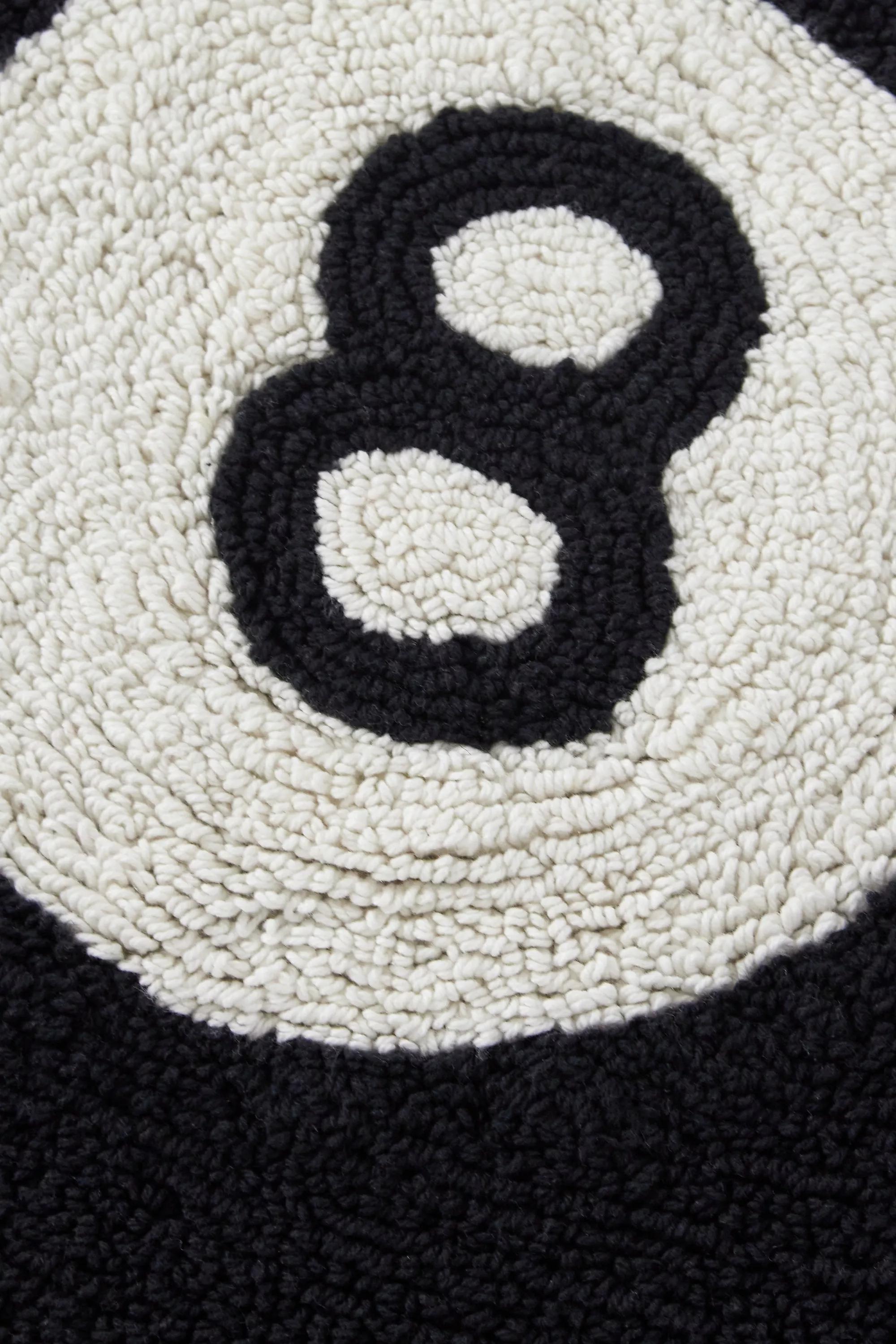 Black 8 Ball Bath Mat, B&W, large image number 2