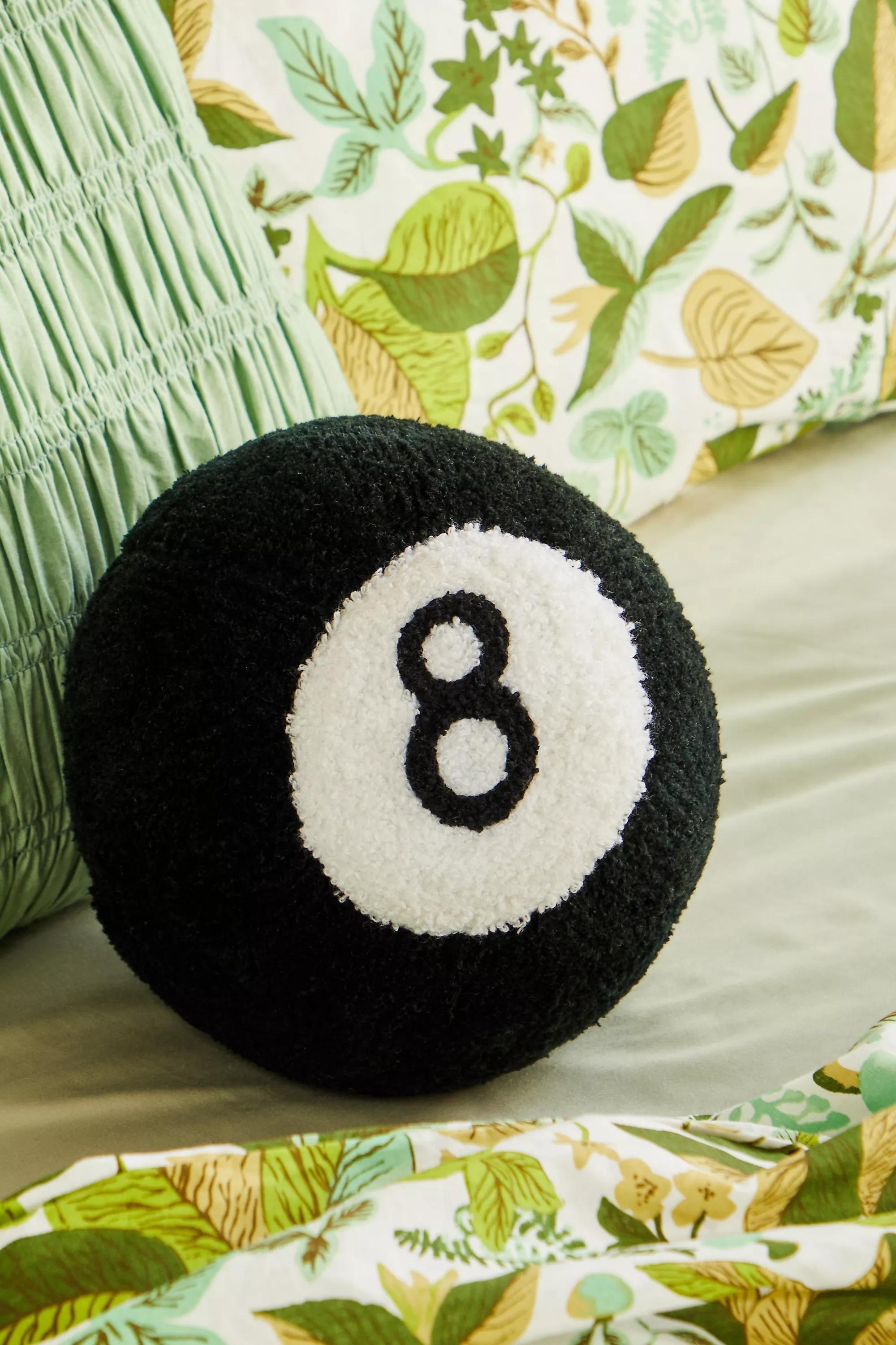 Black 8 Ball Cushion, BLK, large image number 2