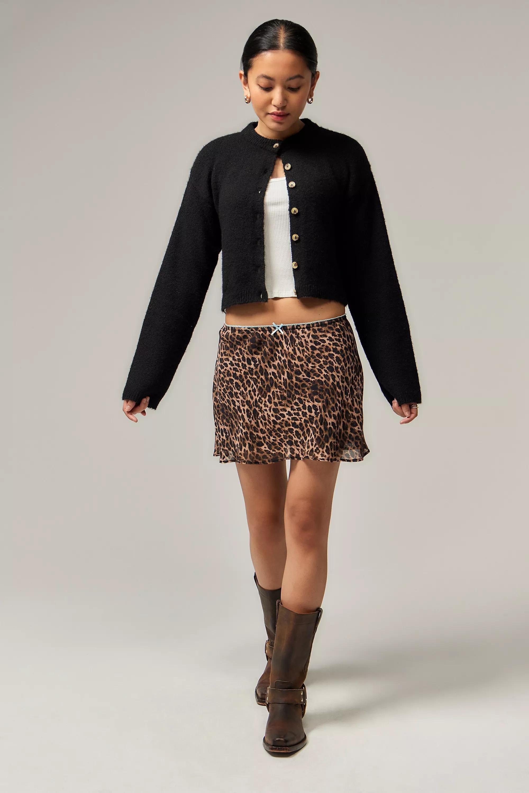 Black Uo Casey Crew Cardigan, , large image number 2