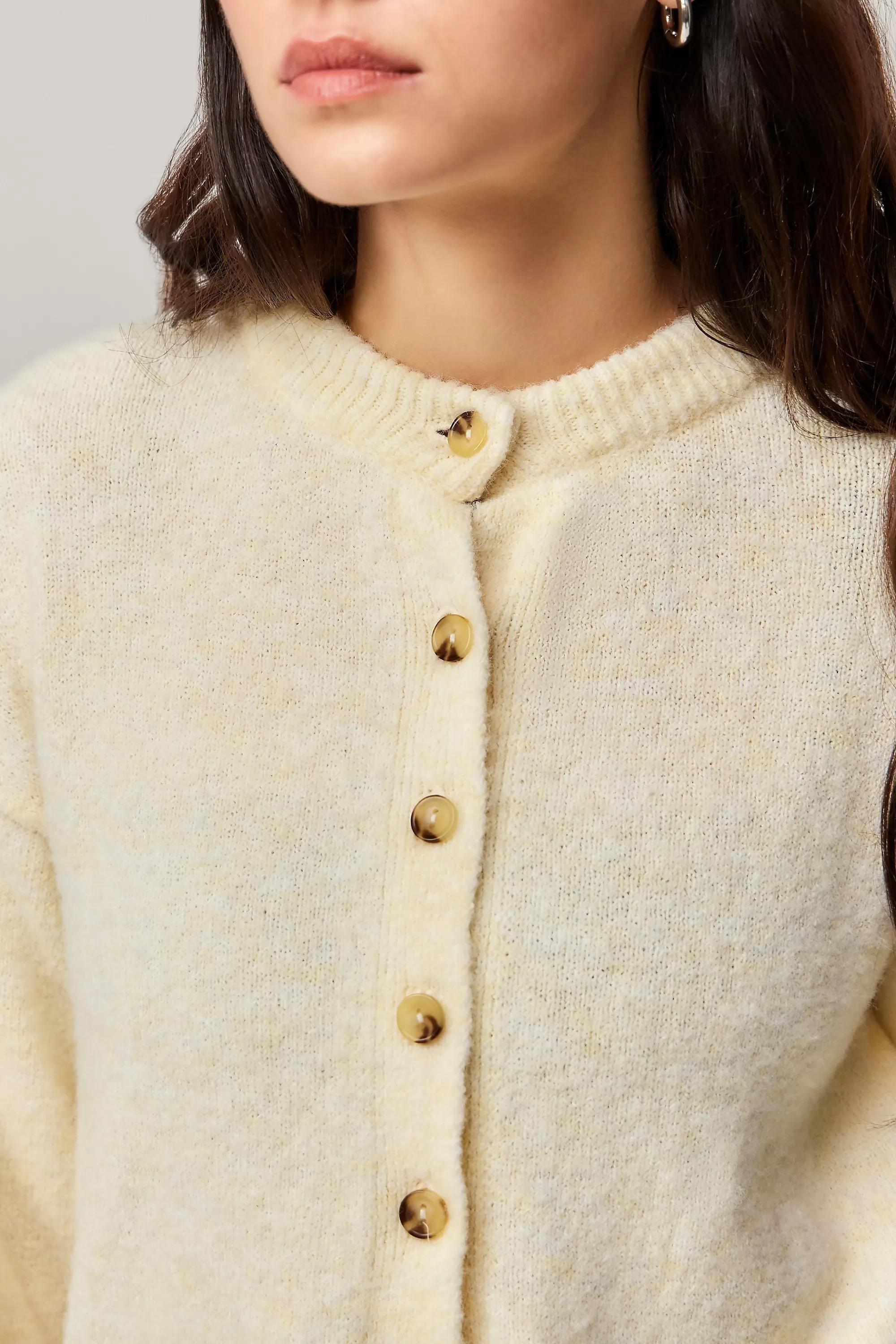 Yellow Crew Cardigan, , large image number 1