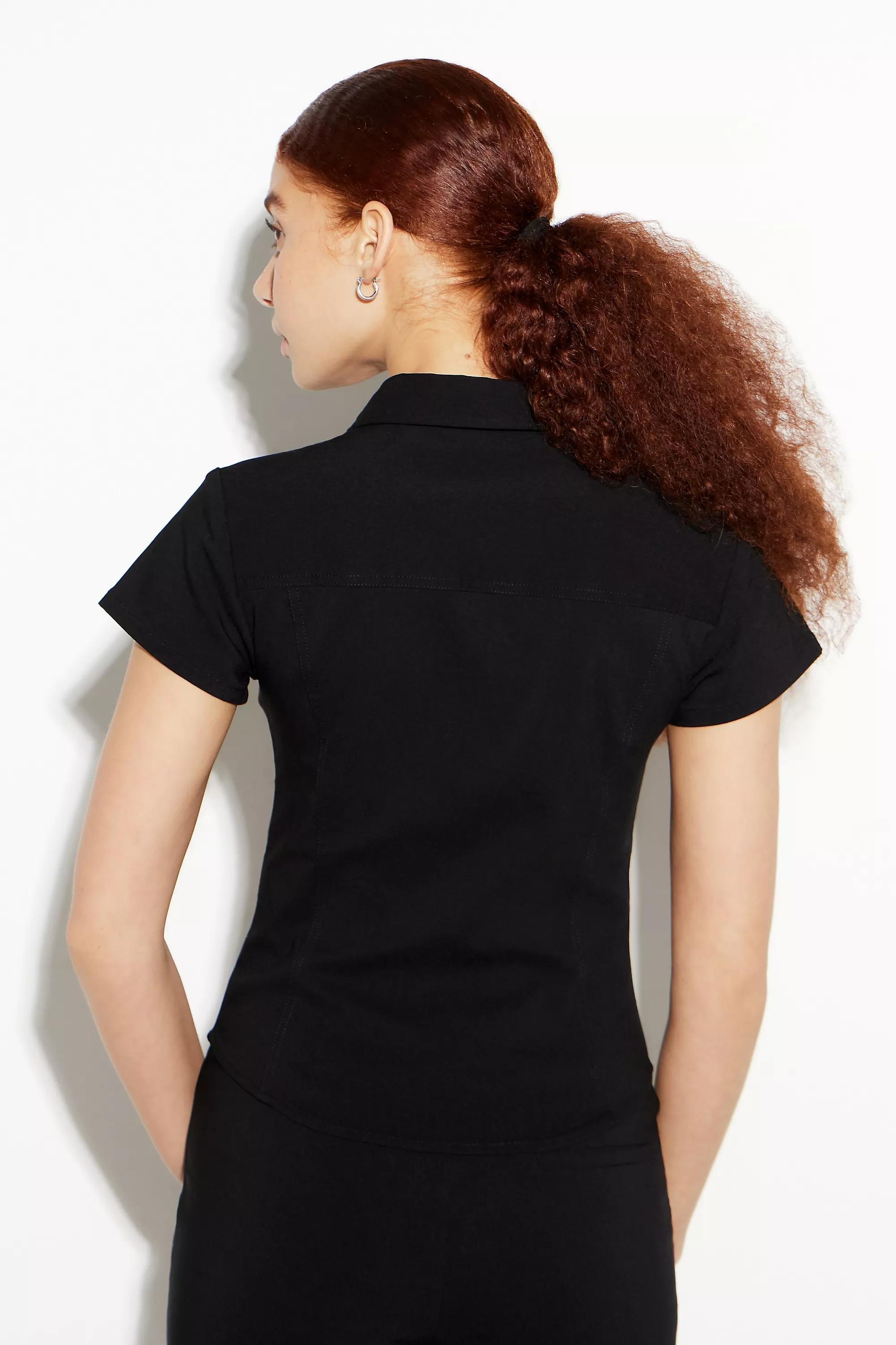 Black Silence + Noise Detailed Shirt, , large image number 3