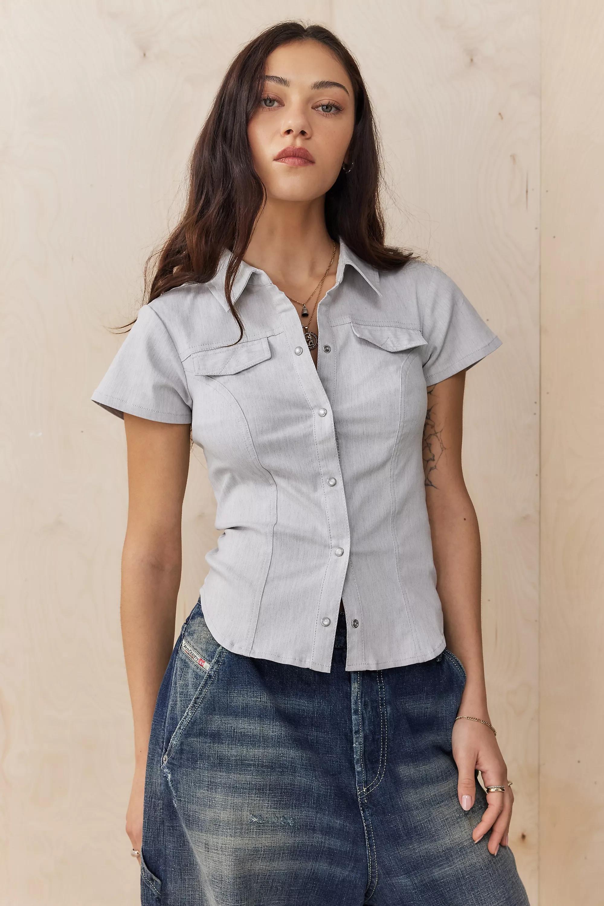UO Polly Bengaline Blouse, , large image number 0