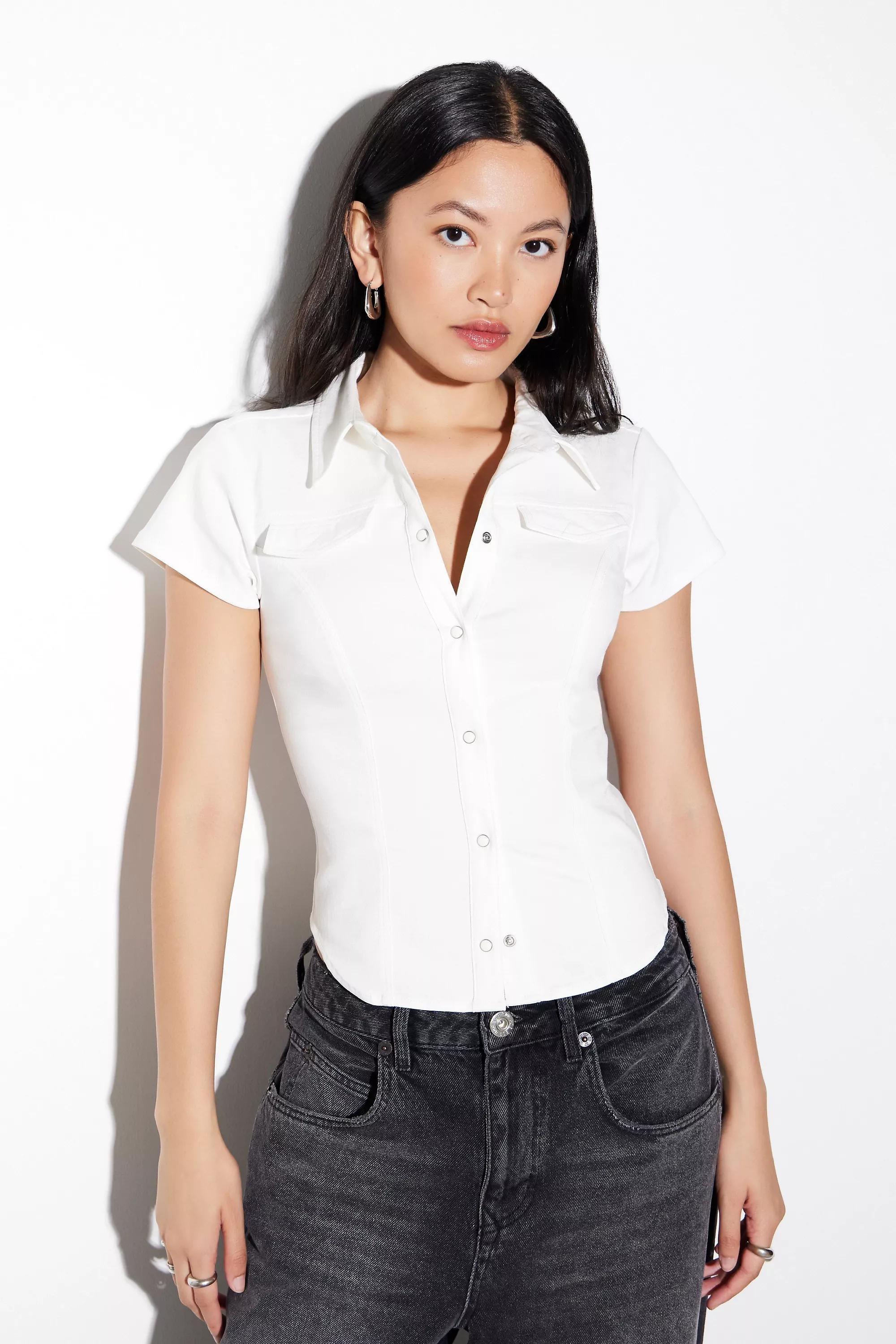 White Silence + Noise Bengaline Shirt, , large image number 0