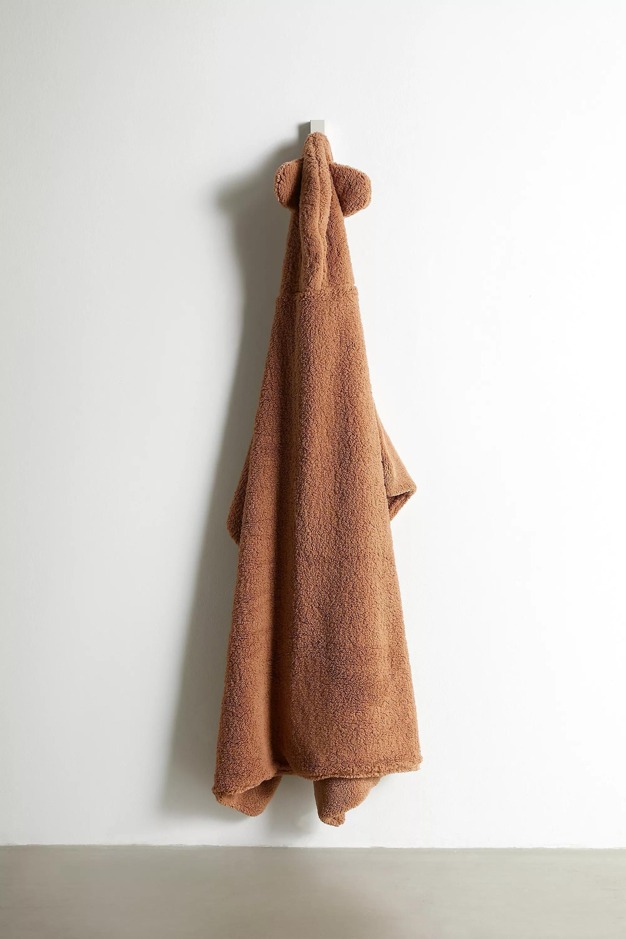 Brown Bear Ear Blanket, BRN, large image number 1