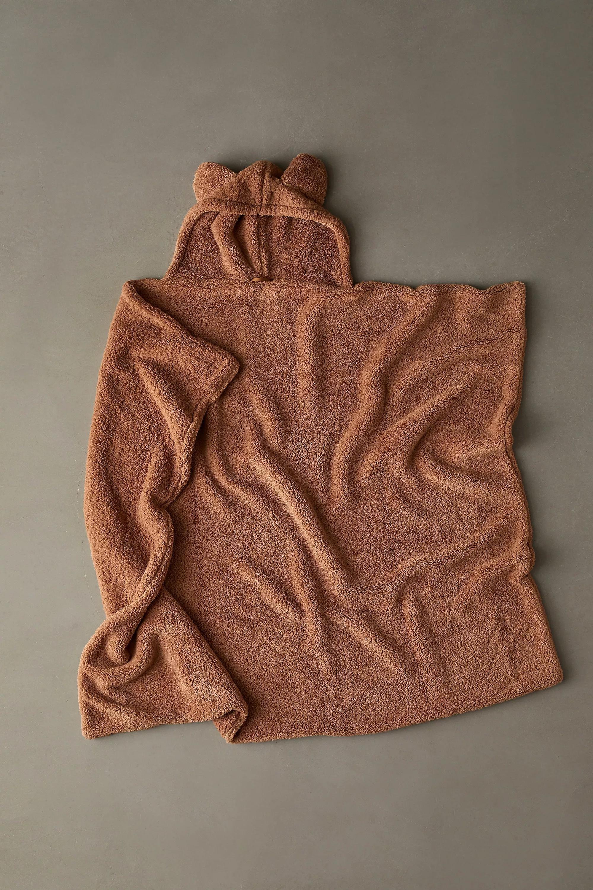 Brown Bear Ear Blanket, BRN, large image number 2