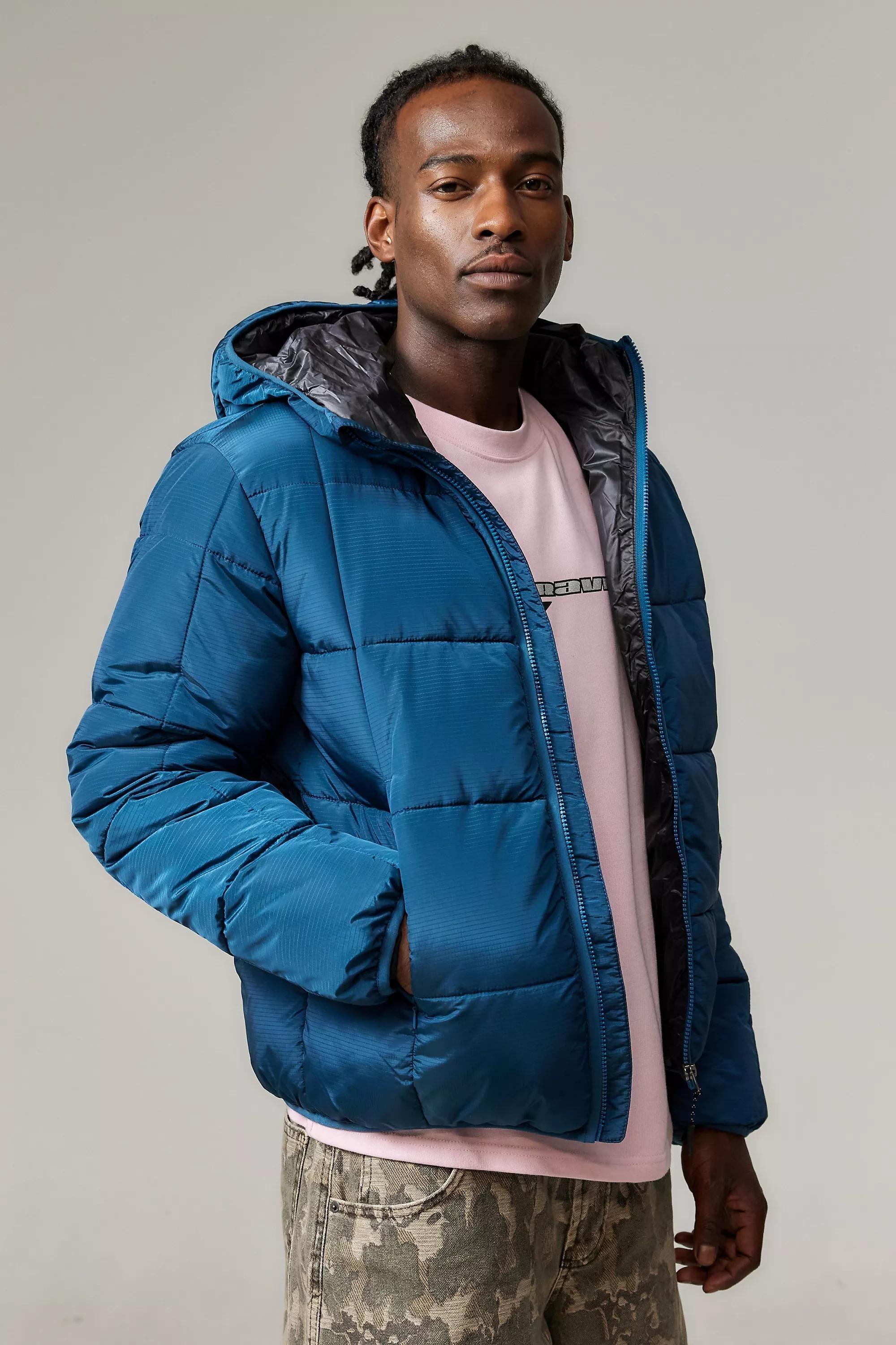 Blue Ayker Square Puffer Jacket, , large image number 0