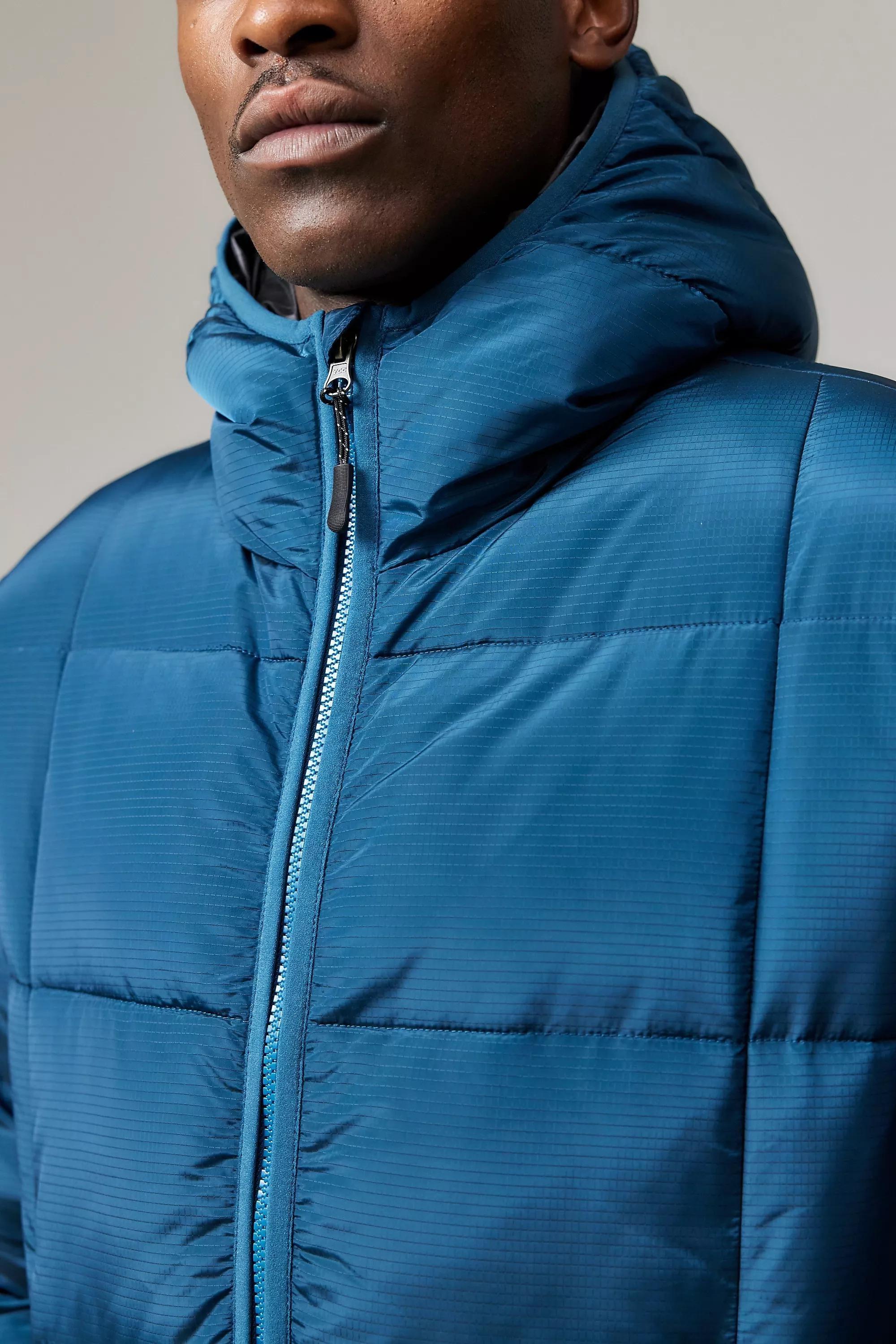 Blue Ayker Square Puffer Jacket, , large image number 2
