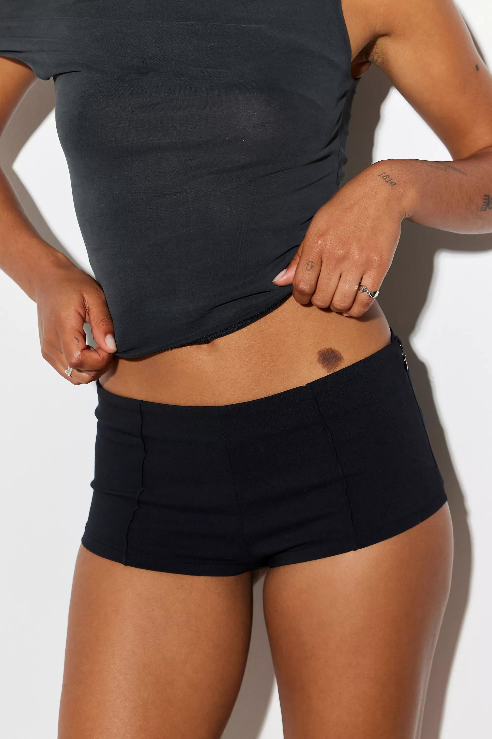 BLK Silence + Noise Sabrina Micro Shorts, , large image number 0