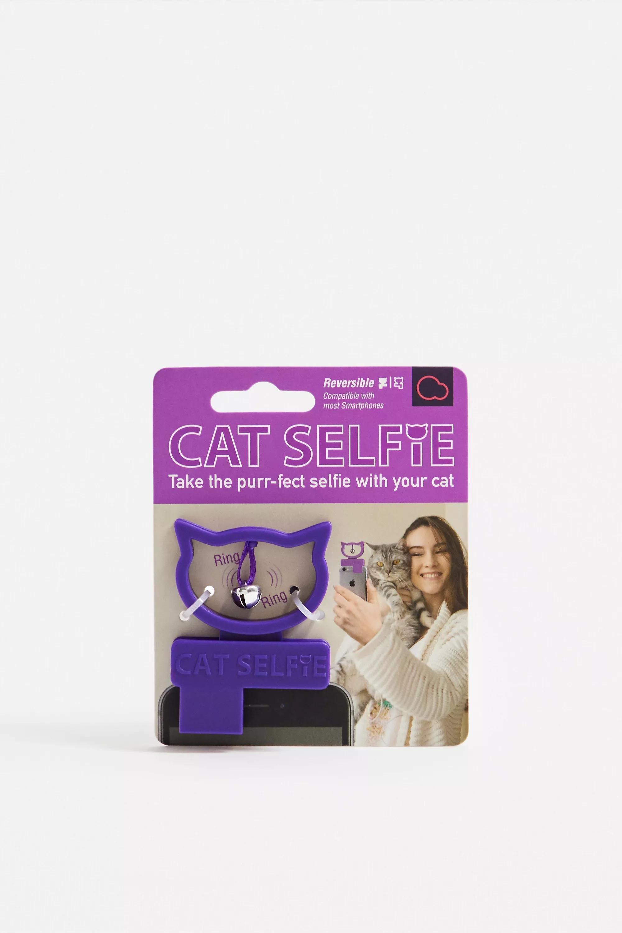 Purple Le Cat Selfie Phone Clip, PURP, large image number 1